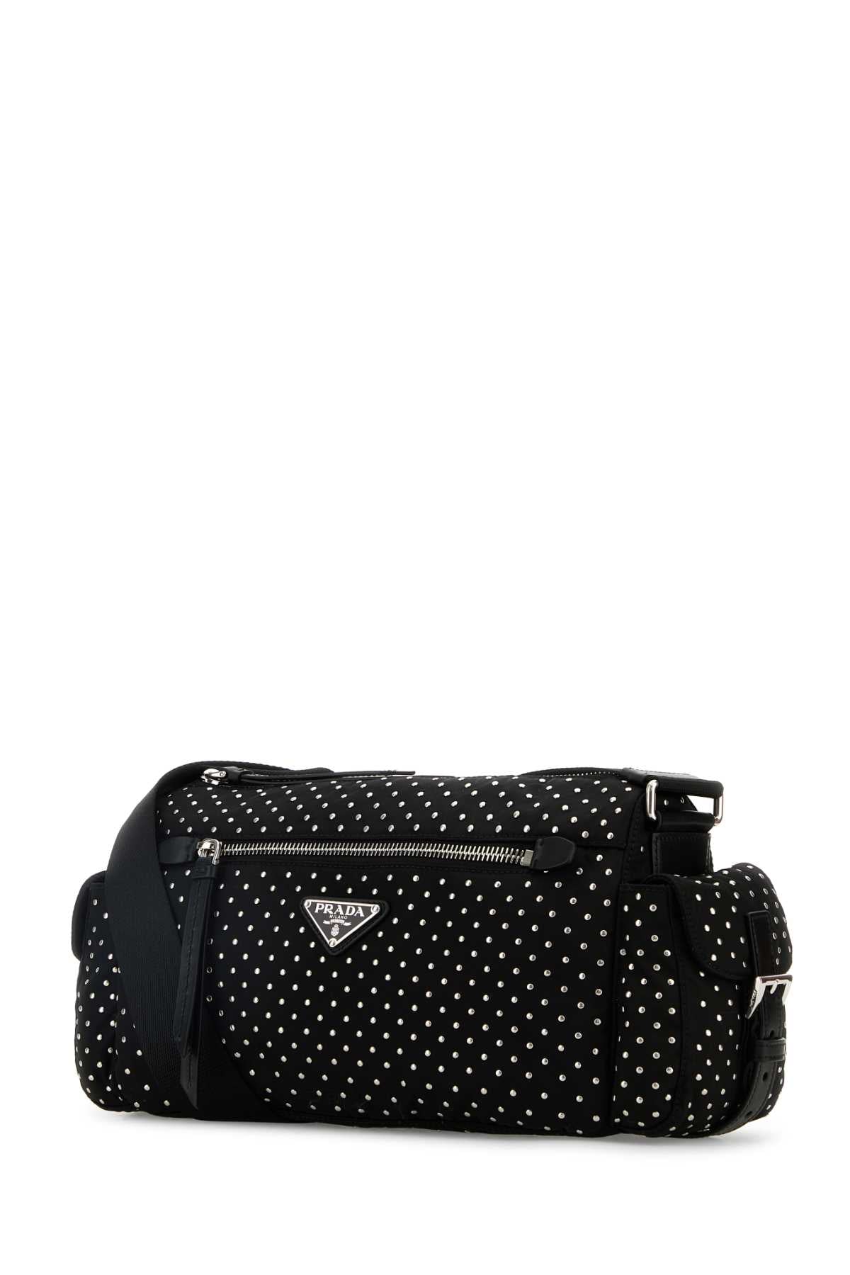 Prada Women Black Nylon Shoulder Bag DestGlow