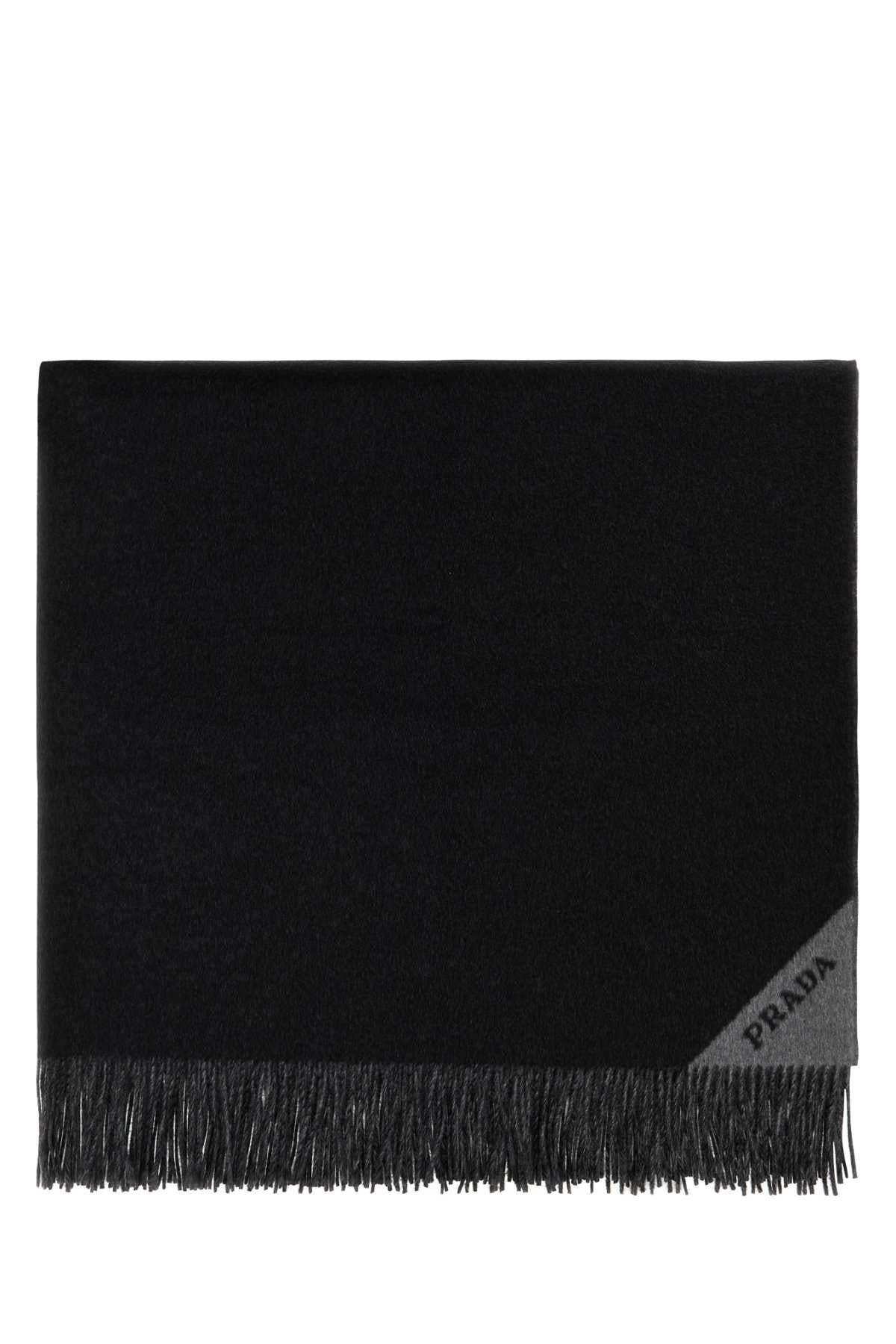 Prada Unisex Slate Cashmere Blanket DestGlow