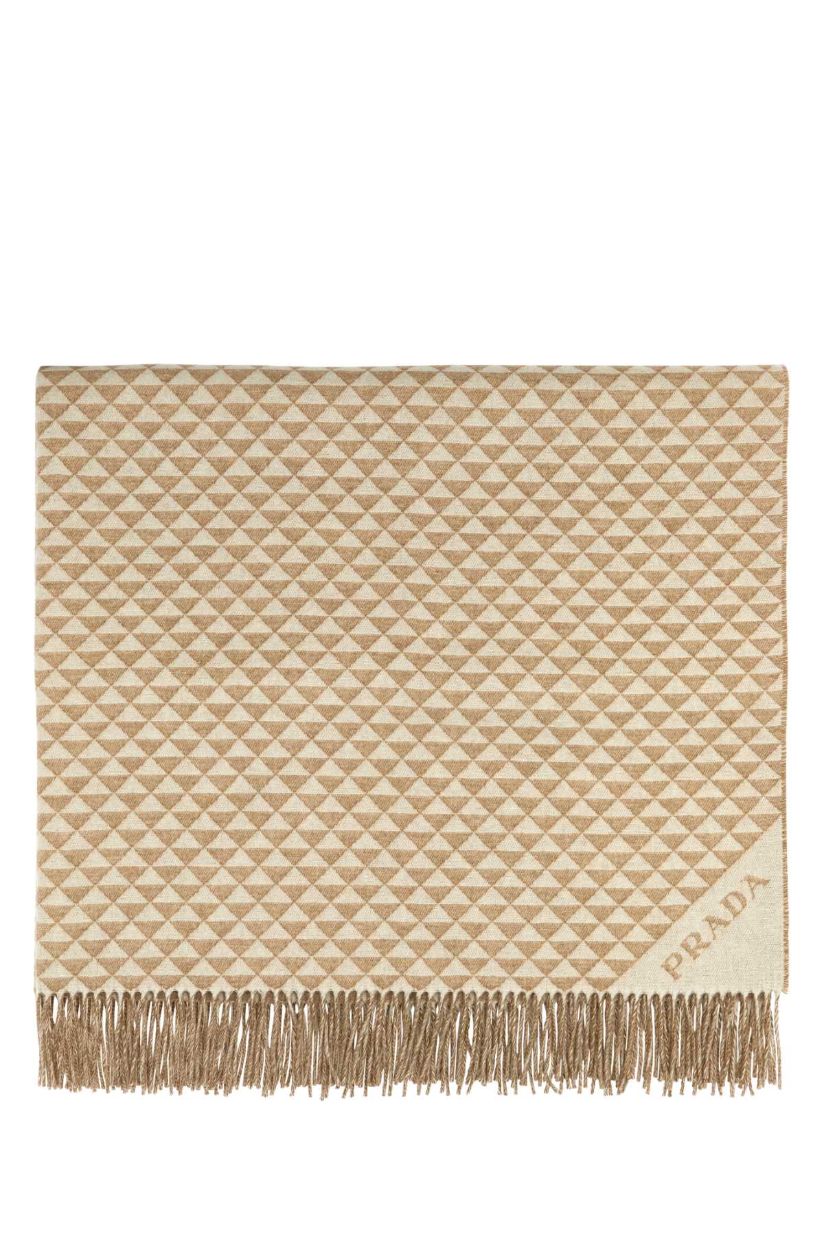 Prada Unisex Embroidered Wool Blend Symbole Double Blanket DestGlow