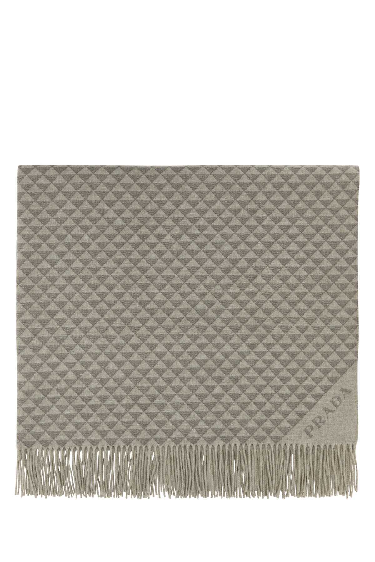 Prada Unisex Embroidered Wool Blend Symbole Double Blanket DestGlow