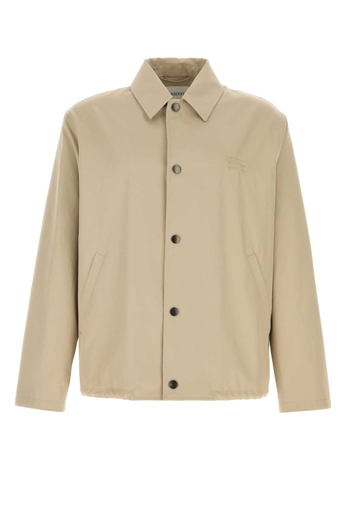 Burberry Men Cappuccino Gabardine Jacket DestGlow