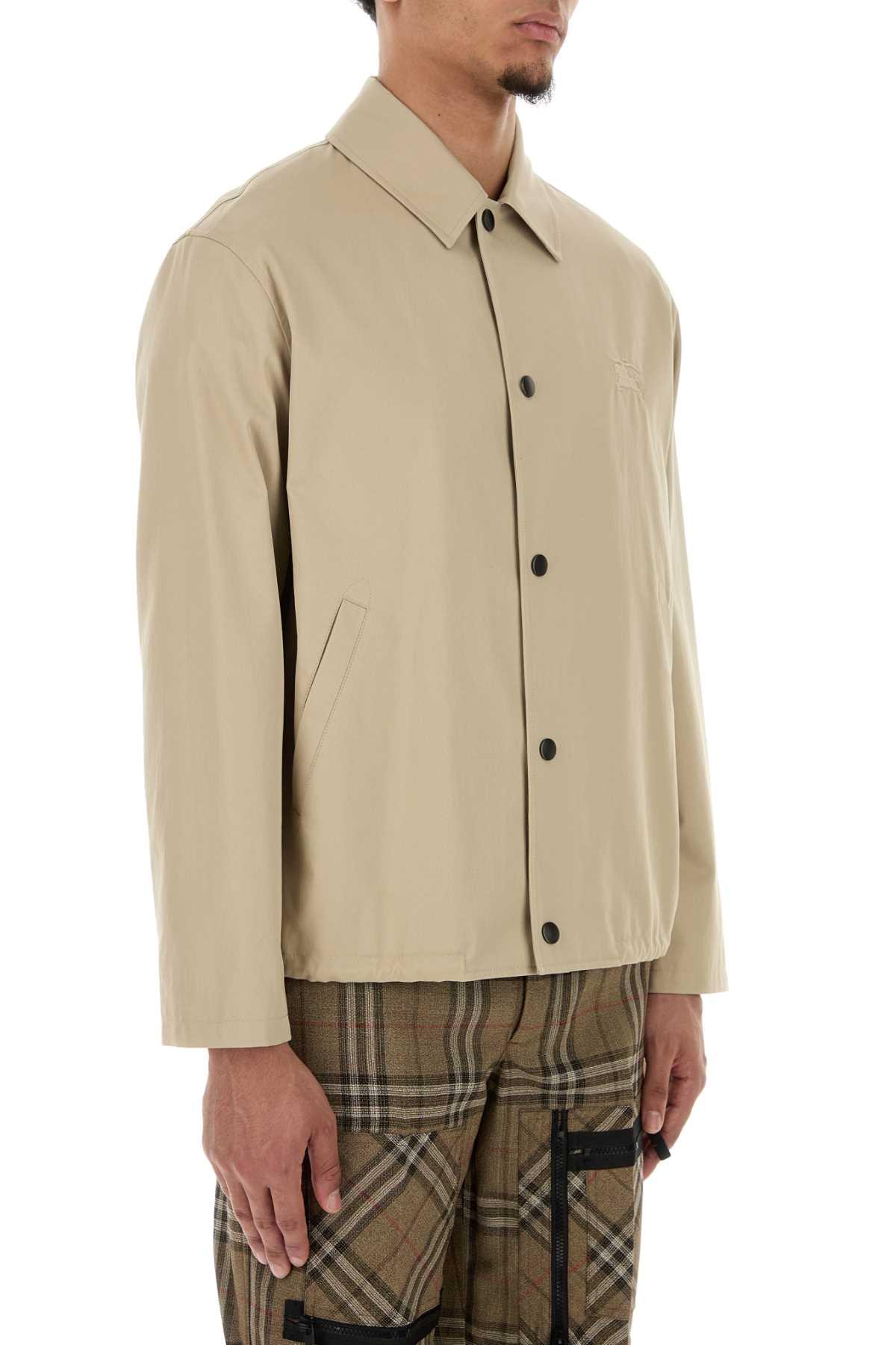Burberry Men Cappuccino Gabardine Jacket DestGlow