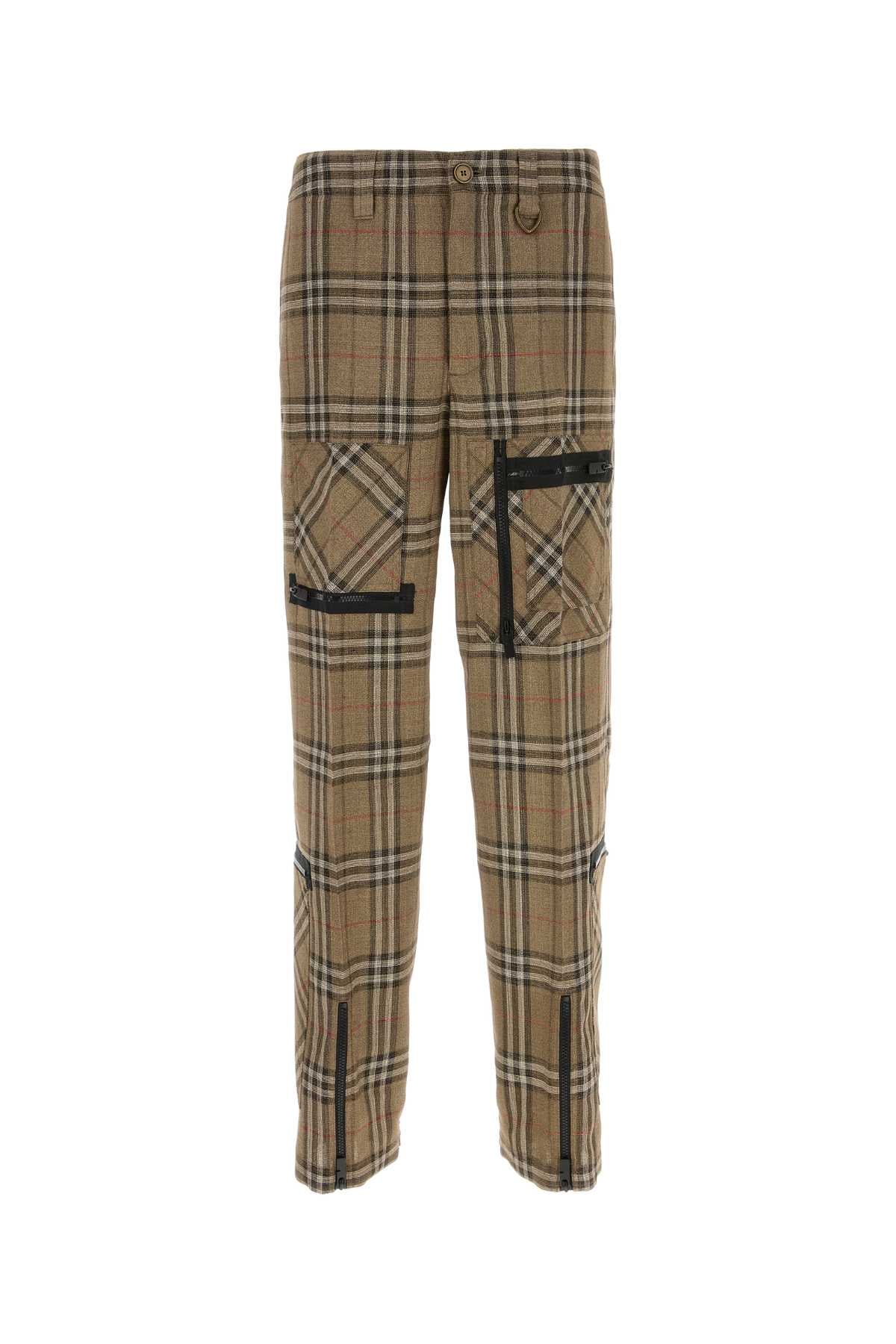 Burberry Men Embroidered Viscose Blend Cargo Pant DestGlow