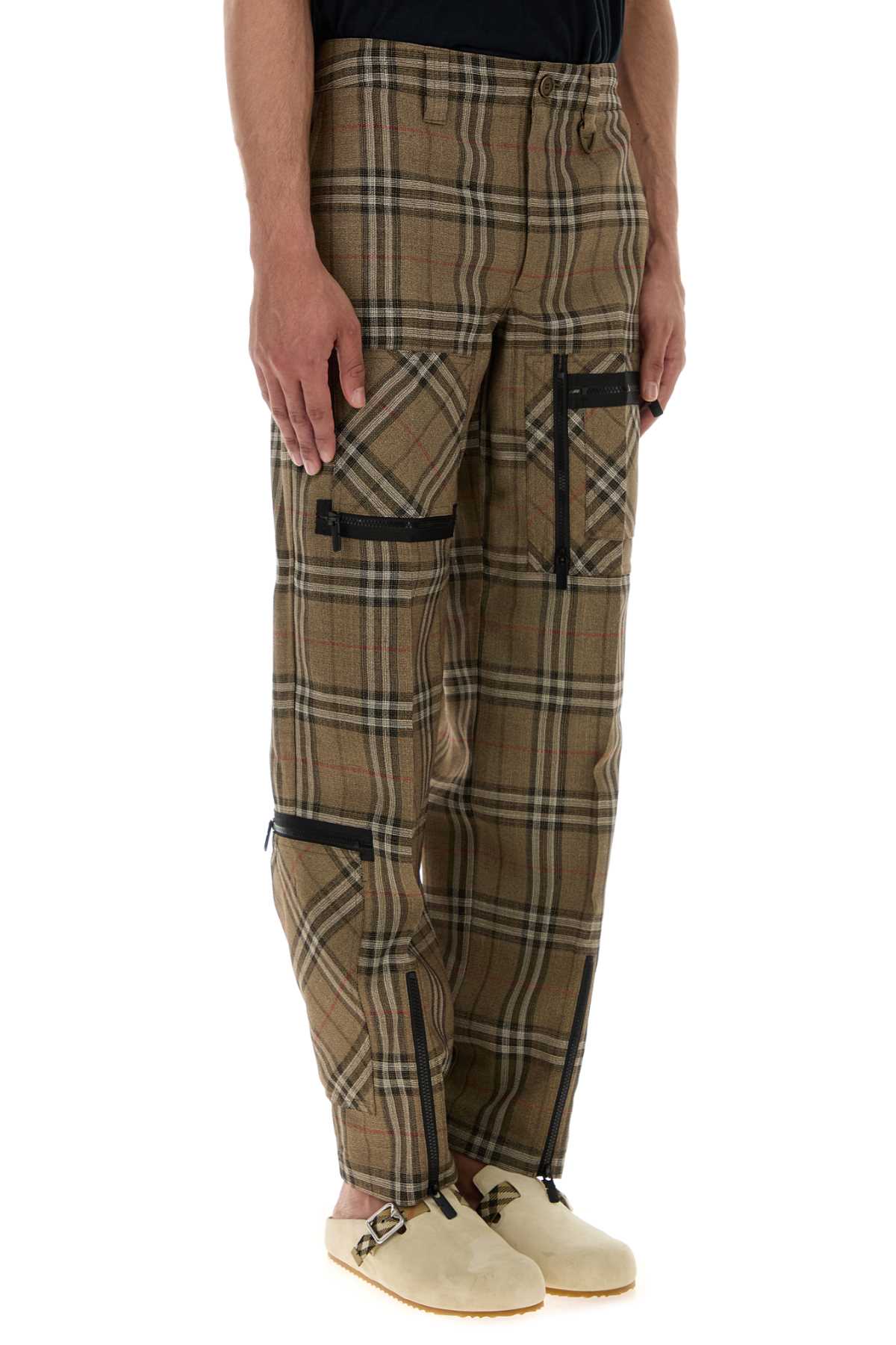 Burberry Men Embroidered Viscose Blend Cargo Pant DestGlow