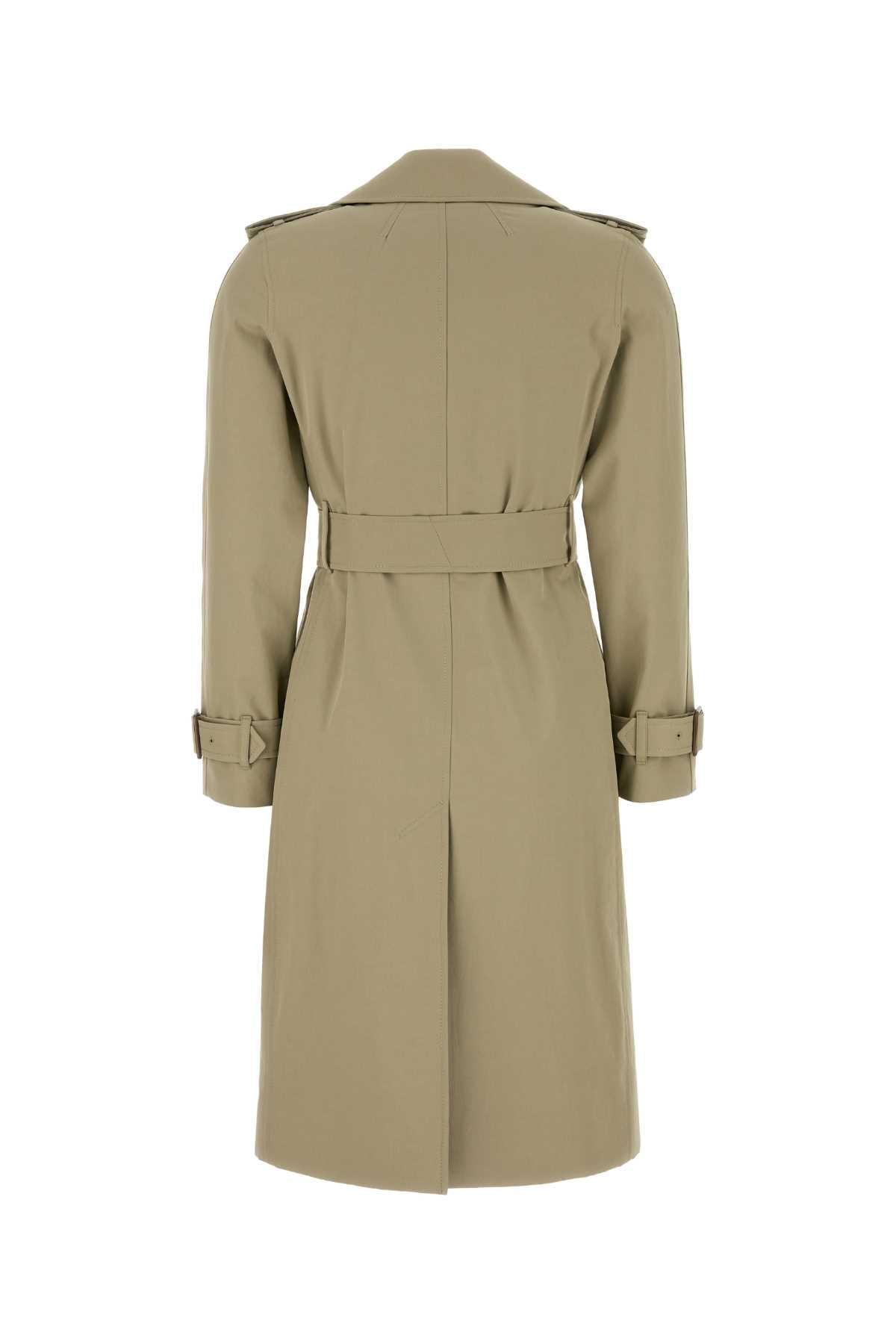 Burberry Women Sage Green Gabardine Trench Coat DestGlow