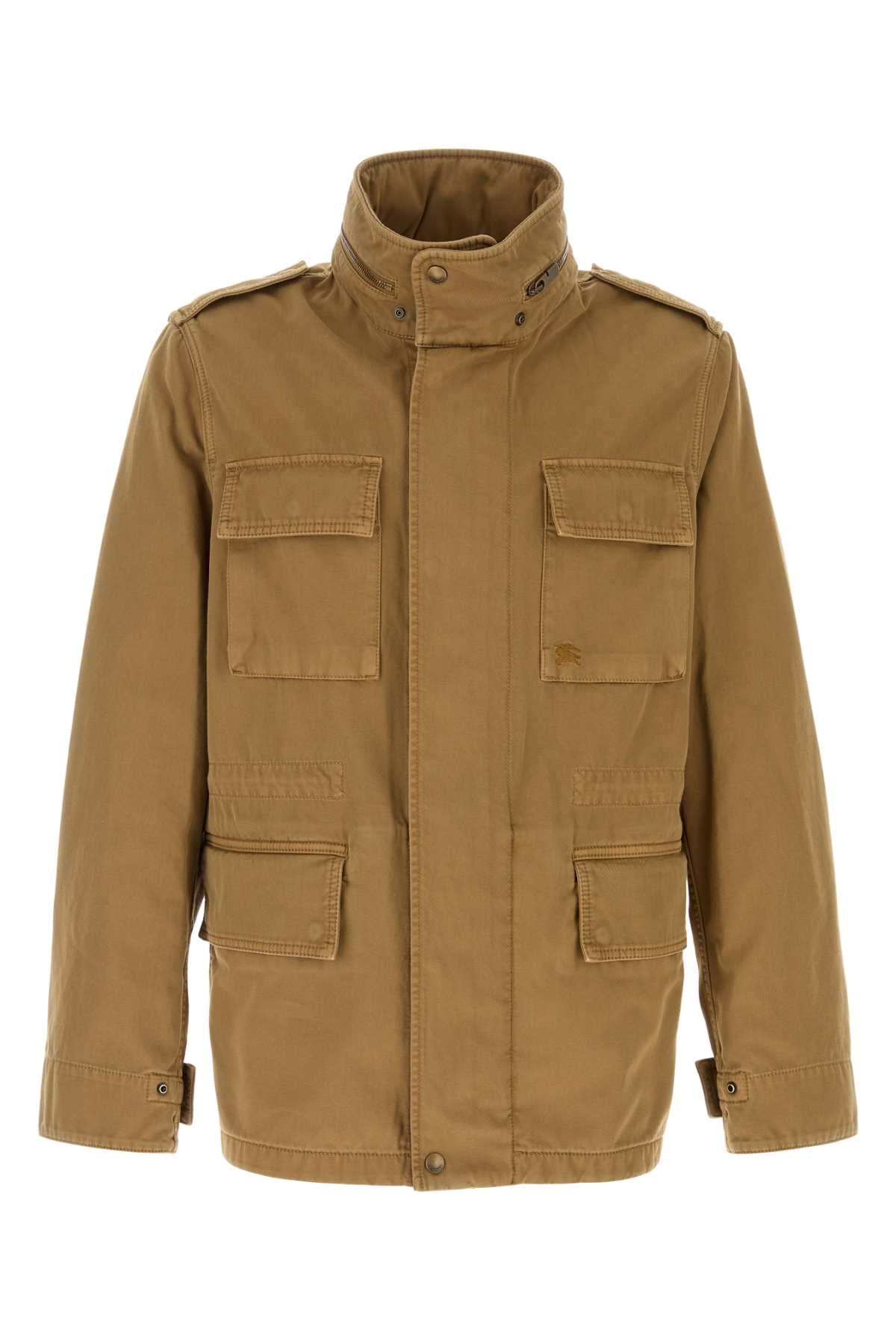 Burberry Men Camel Cotton Jacket DestGlow