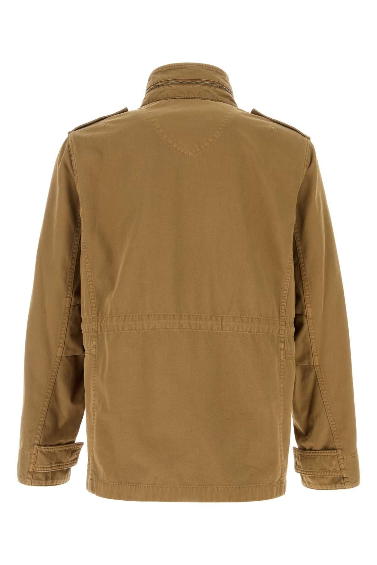 Burberry Men Camel Cotton Jacket DestGlow