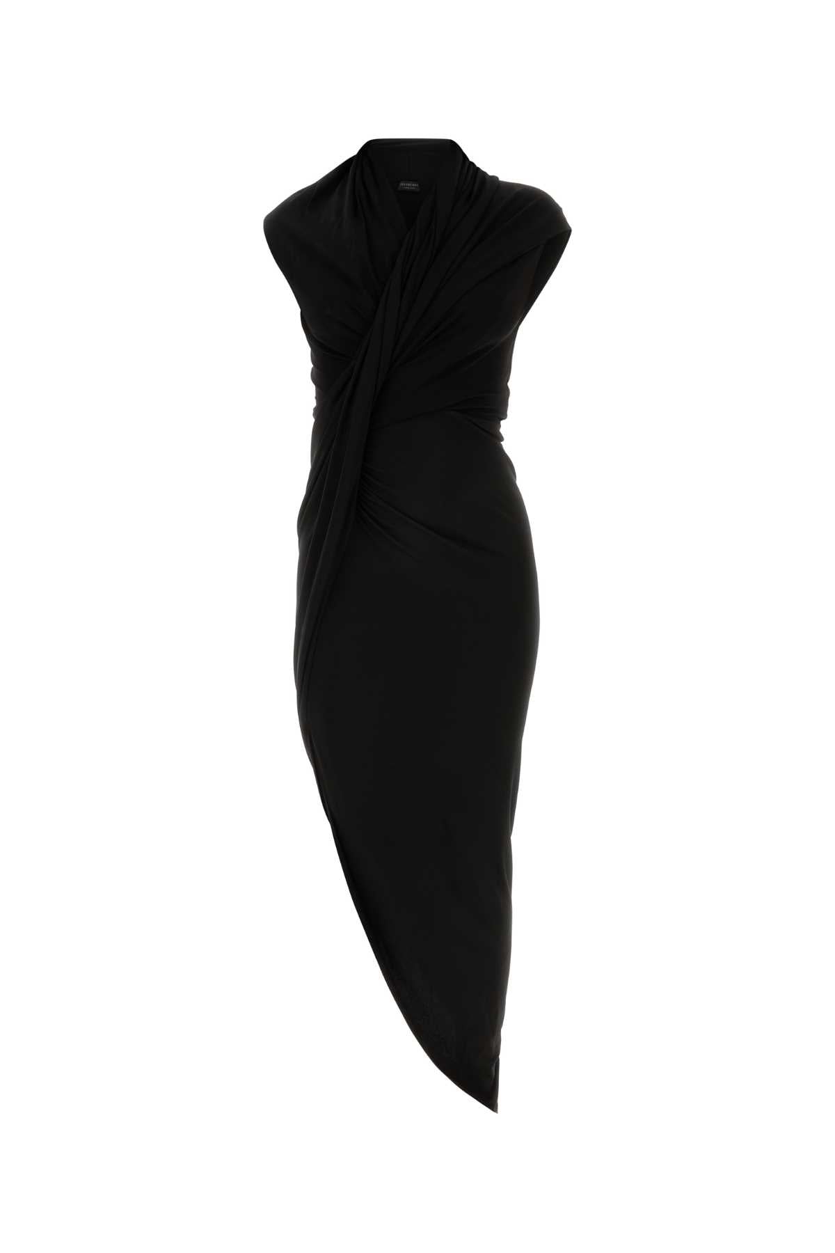Balenciaga Women Black Stretch Crepe Dress DestGlow