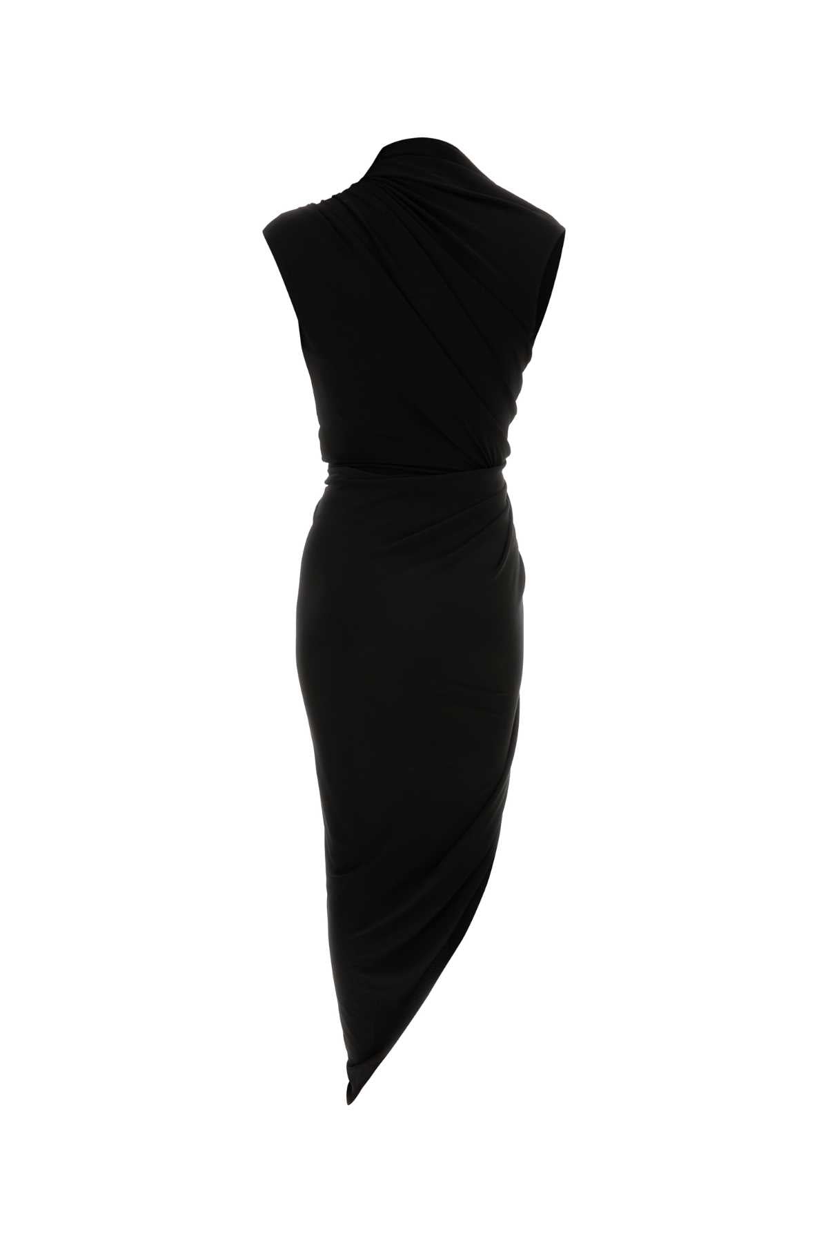Balenciaga Women Black Stretch Crepe Dress DestGlow