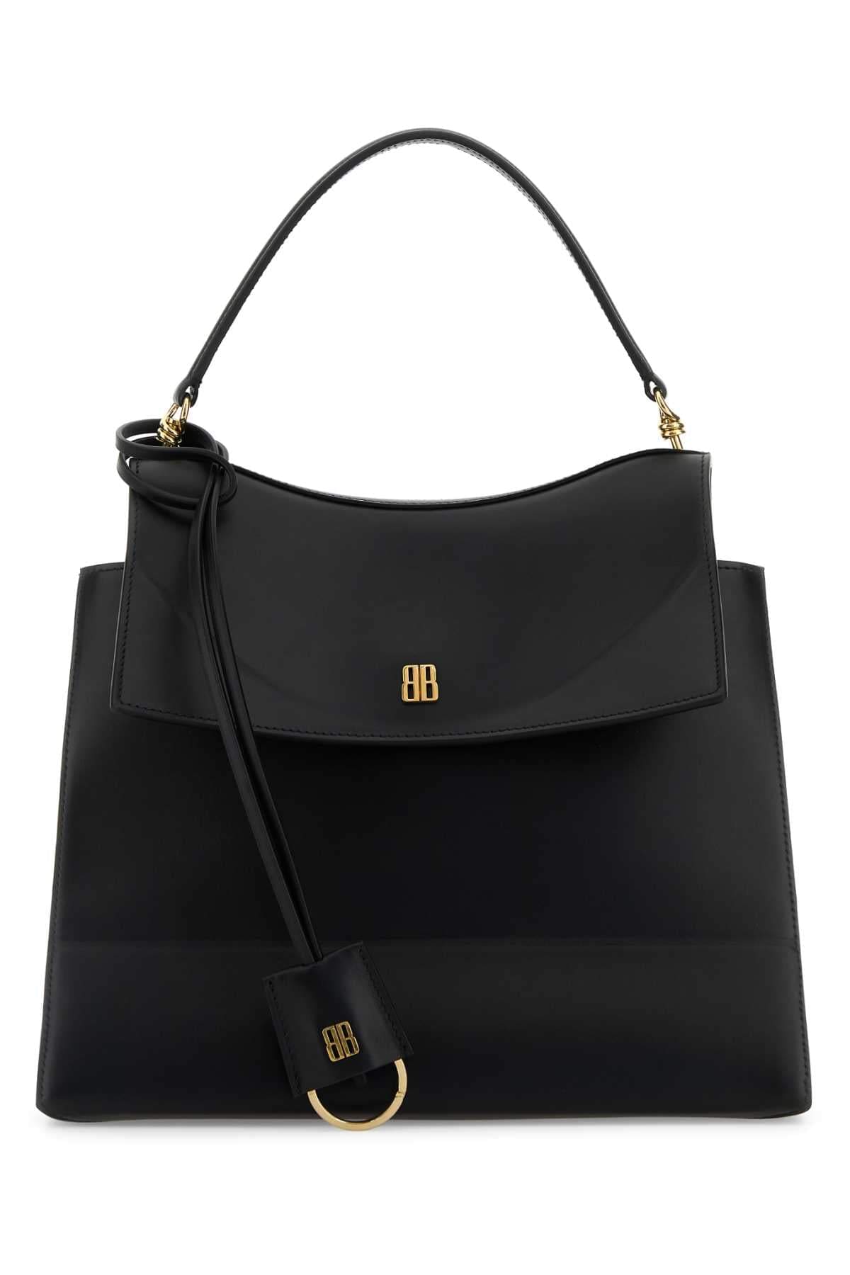 Balenciaga Women Black Leather Medium Nano Handbag DestGlow