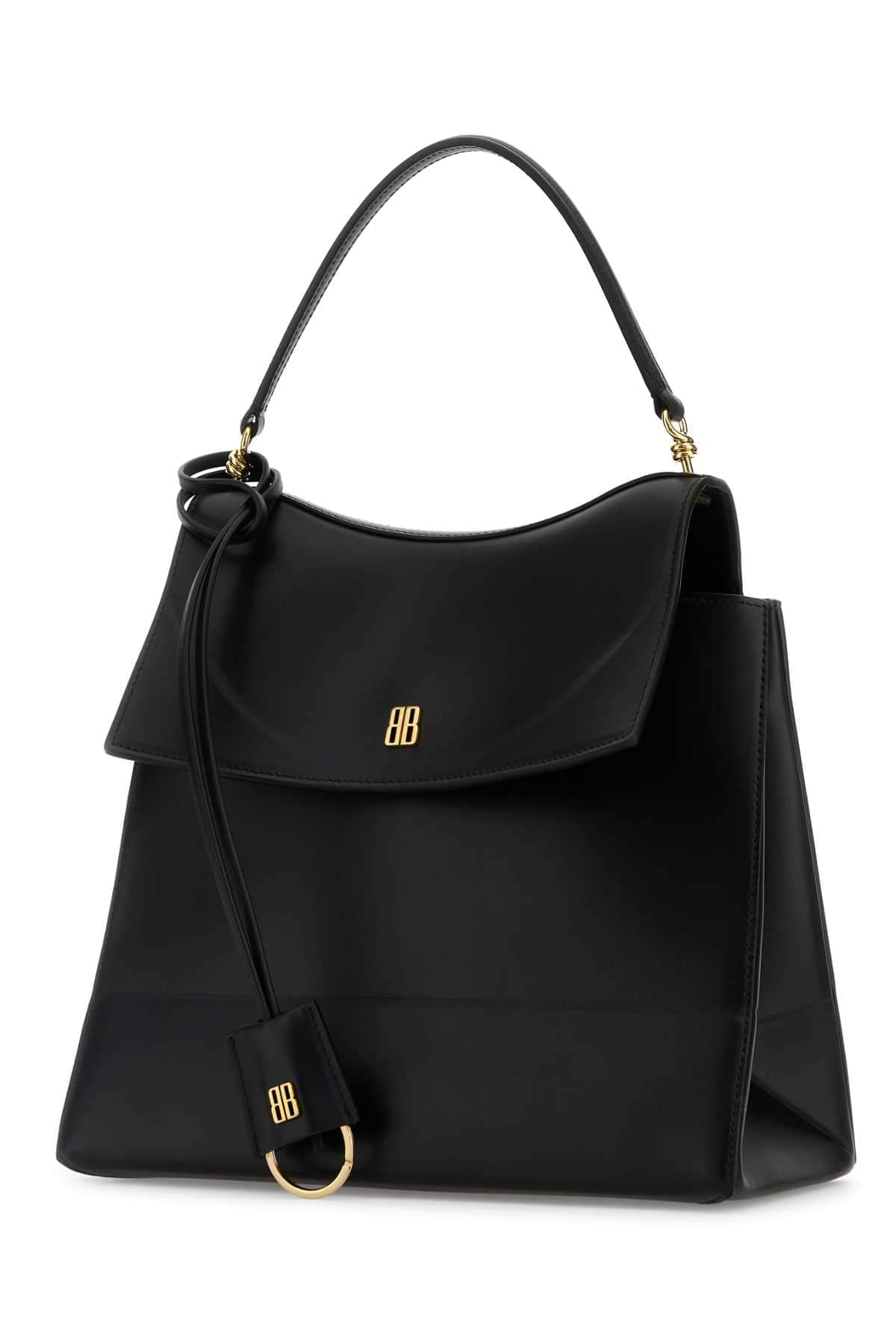 Balenciaga Women Black Leather Medium Nano Handbag DestGlow