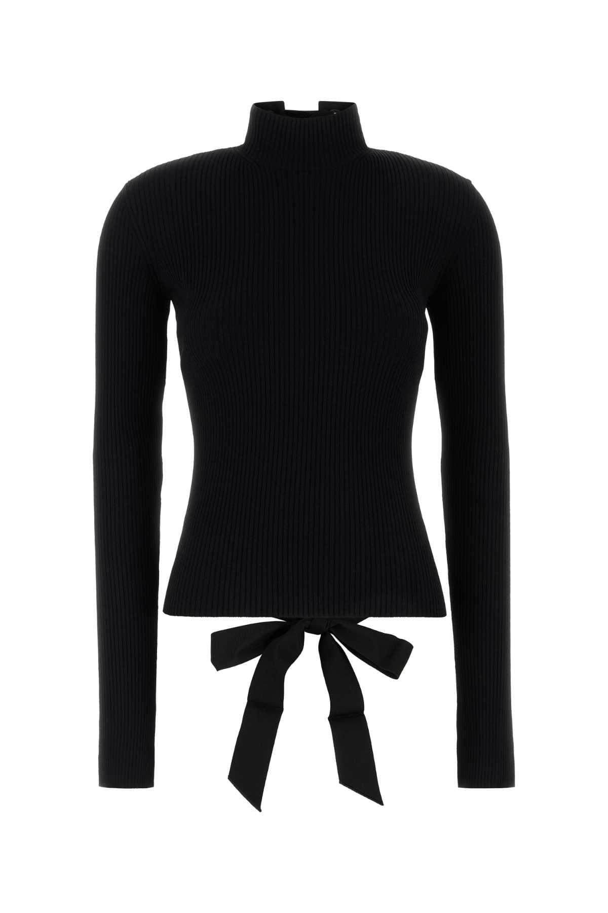 Balenciaga Women Black Stretch Viscose Blend Top DestGlow