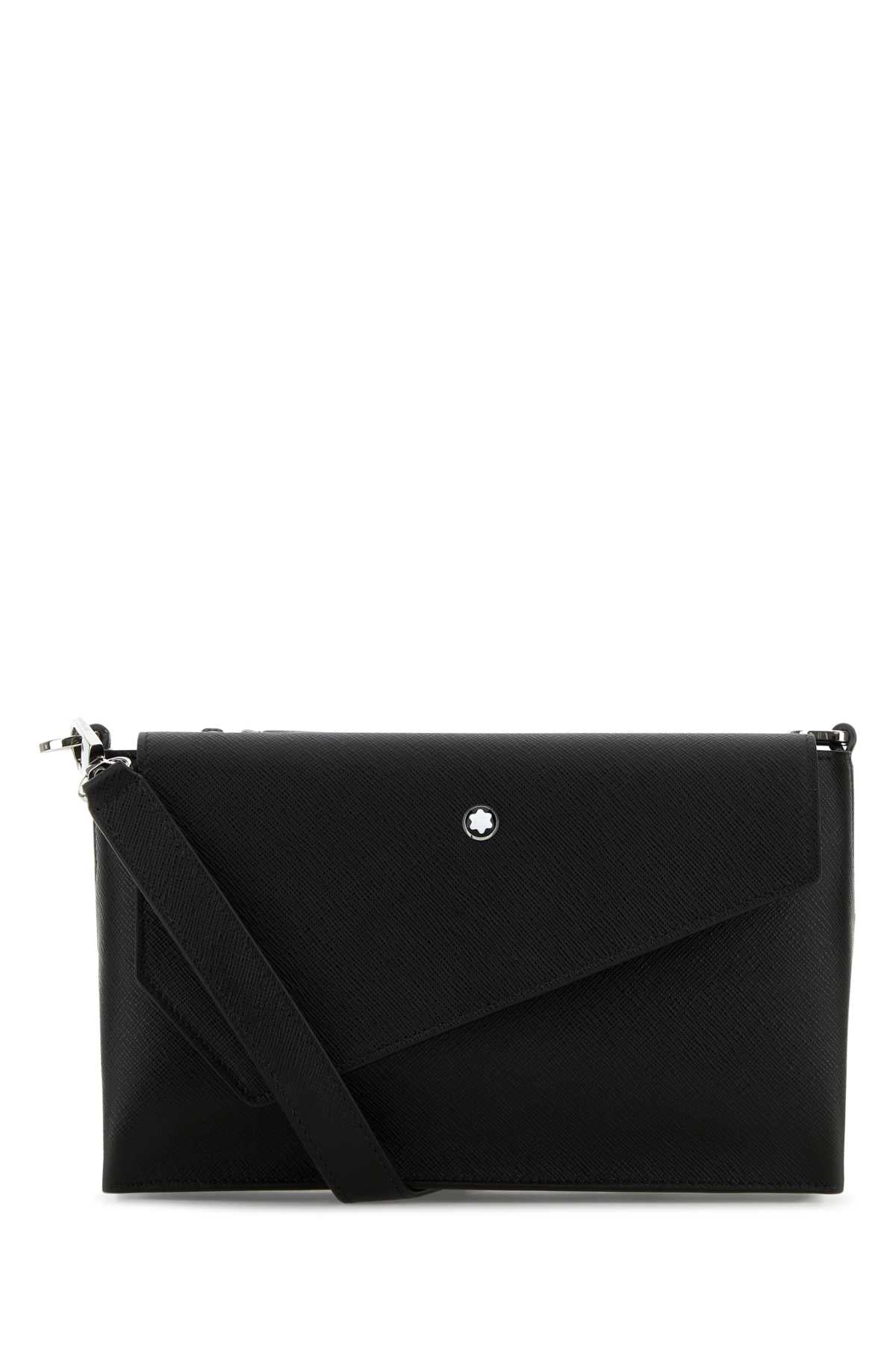 Montblanc Men Black Leather Crossbody Bag DestGlow