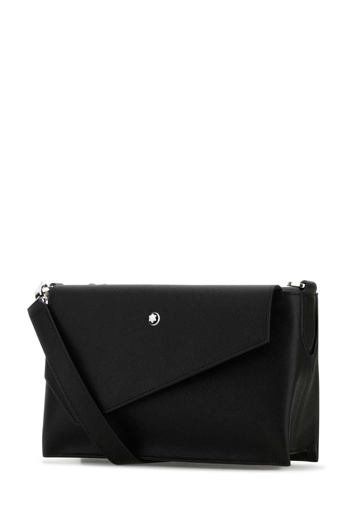 Montblanc Men Black Leather Crossbody Bag