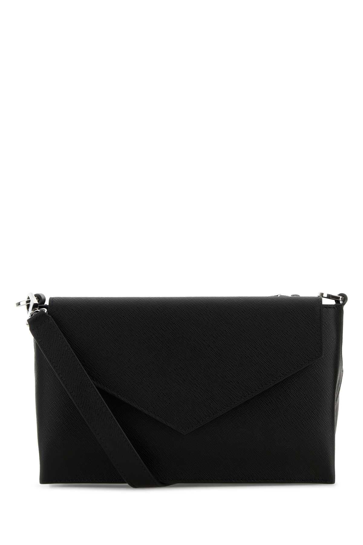 Montblanc Men Black Leather Crossbody Bag