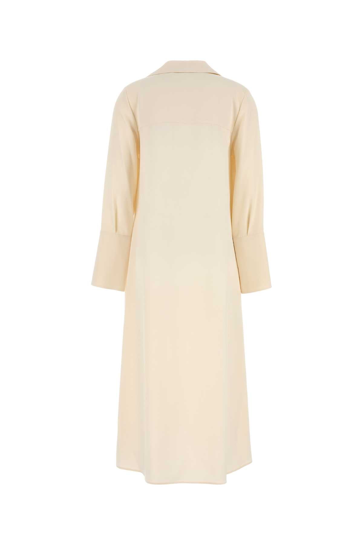 Max Mara Women Cream Stretch Silk Ossola Dress DestGlow