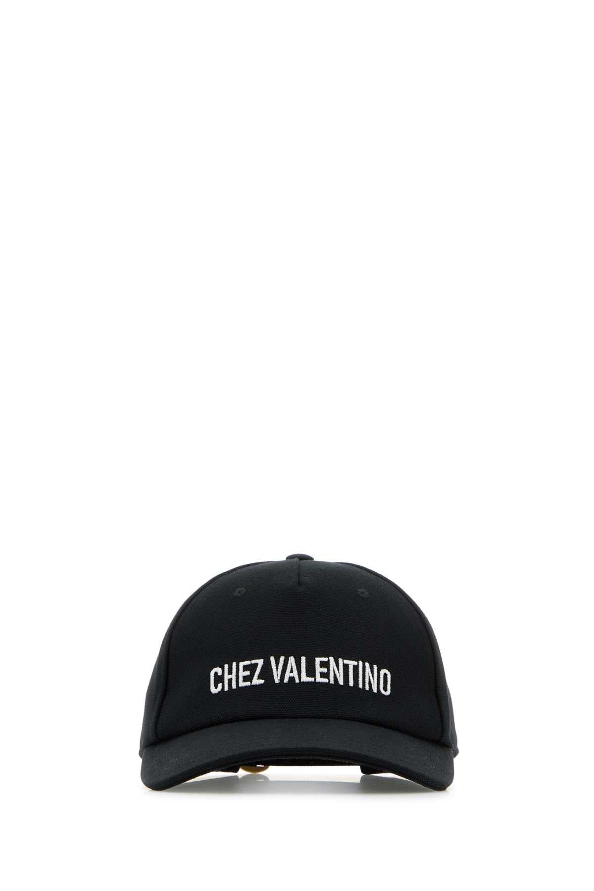 Valentino Garavani Men Midnight Blue Cotton Baseball Cap by Luosophy
