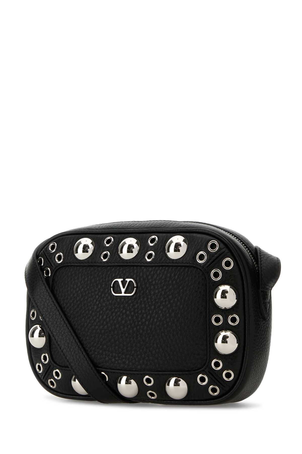 Valentino Garavani Women Black Leather Nellcã´Te Crossbody Bag by Luosophy