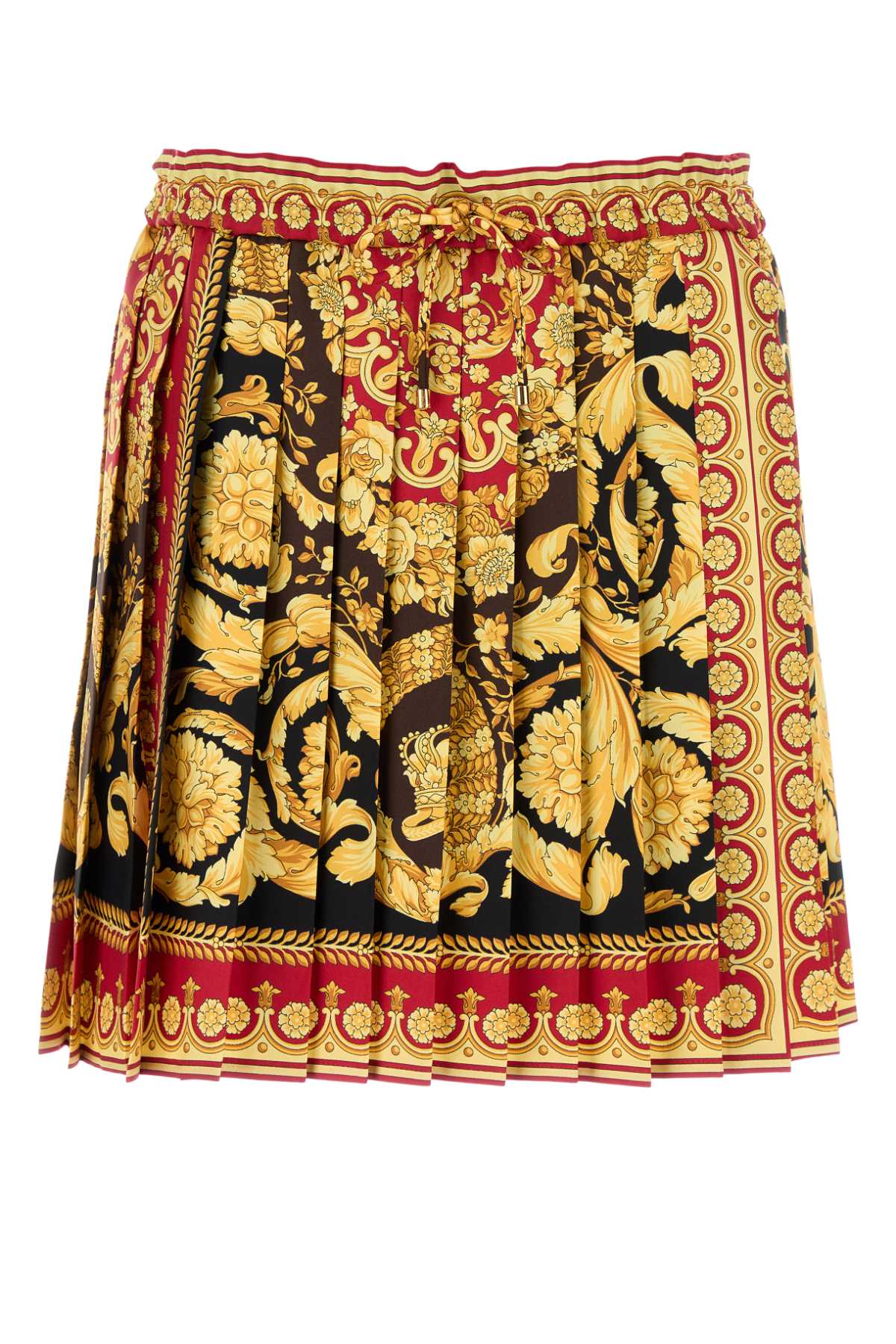 Versace Women Printed Silk Mini Skirt DestGlow