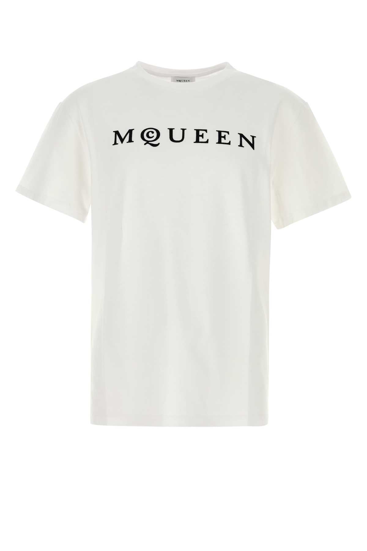Alexander Mcqueen Men White Cotton T-Shirt DestGlow