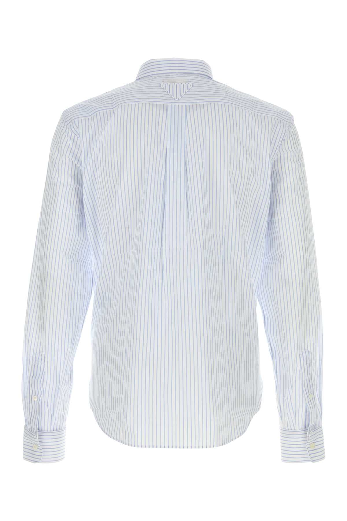 Prada Men Embroidered Poplin Shirt DestGlow