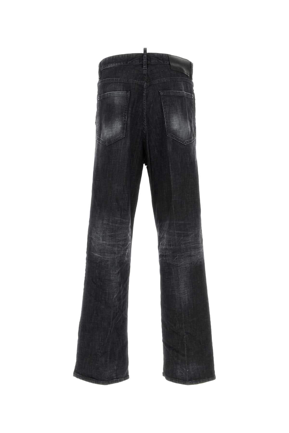 Dsquared Men Black Stretch Denim Loose Jeans DestGlow