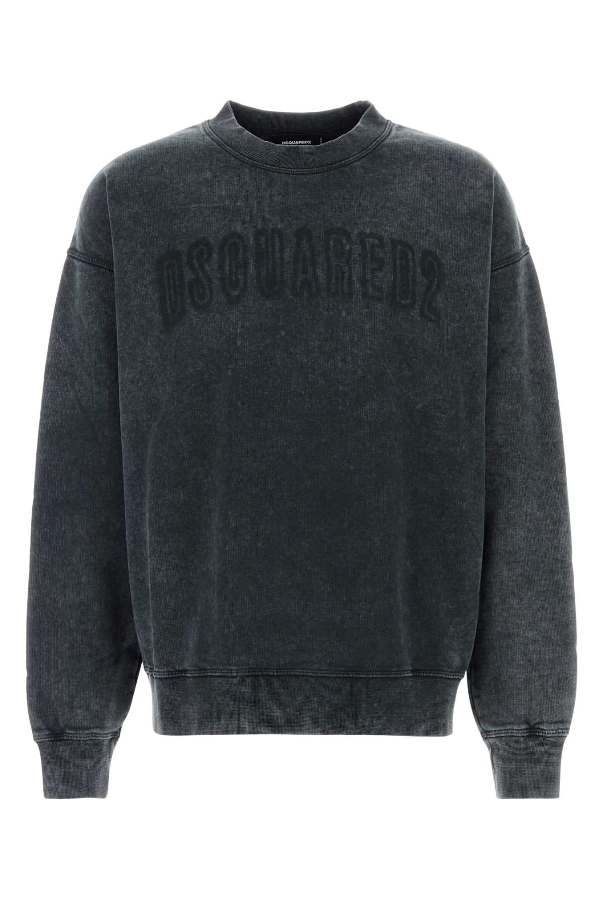 Dsquared Men Graphite Cotton Sweatshirt DestGlow