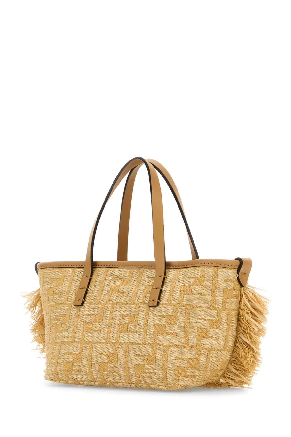 Fendi Women Embroidered Raffia Mini Roll Handbag DestGlow