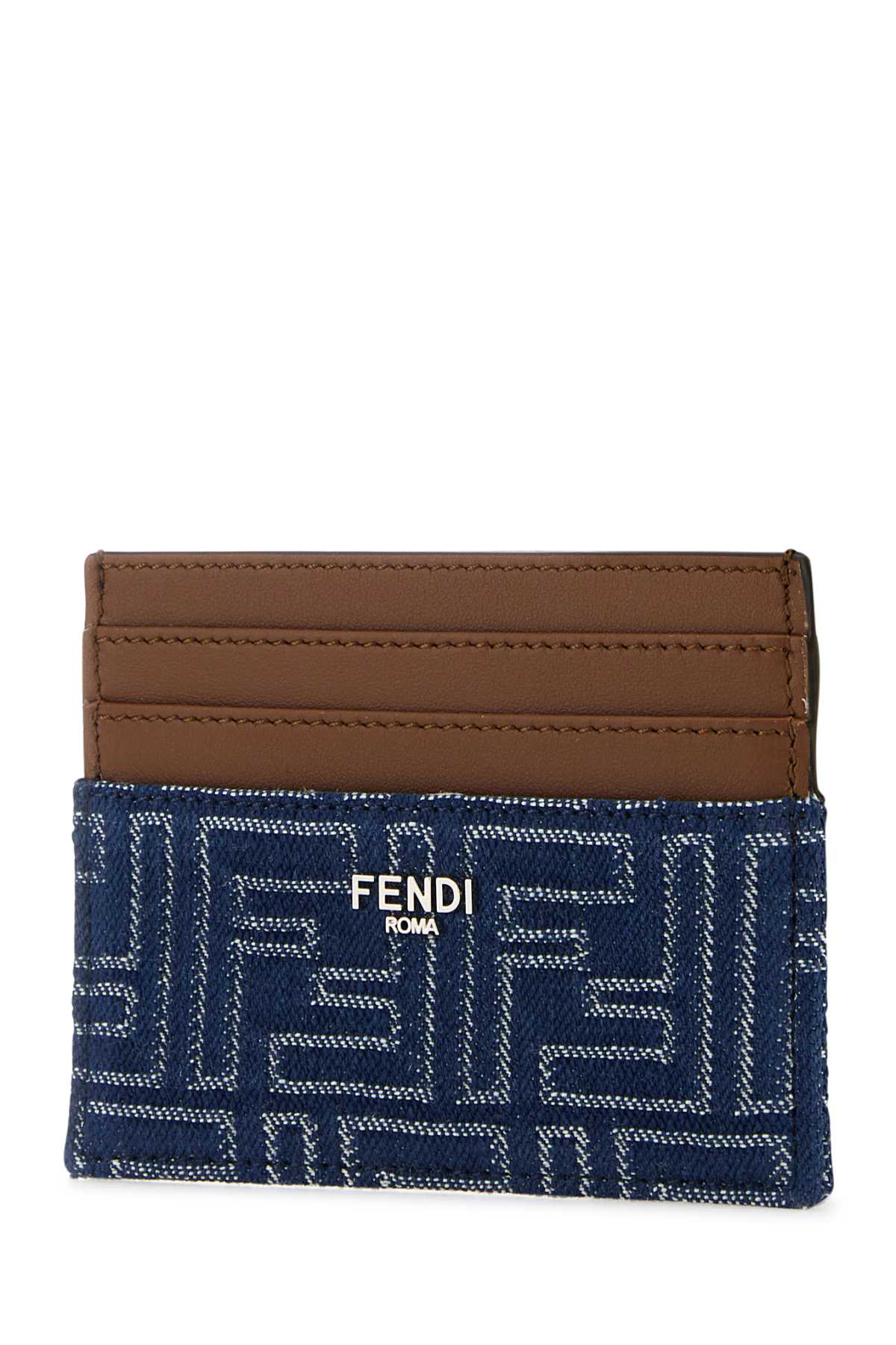 Fendi Men Embroidered Denim Card Holder by Luosophy