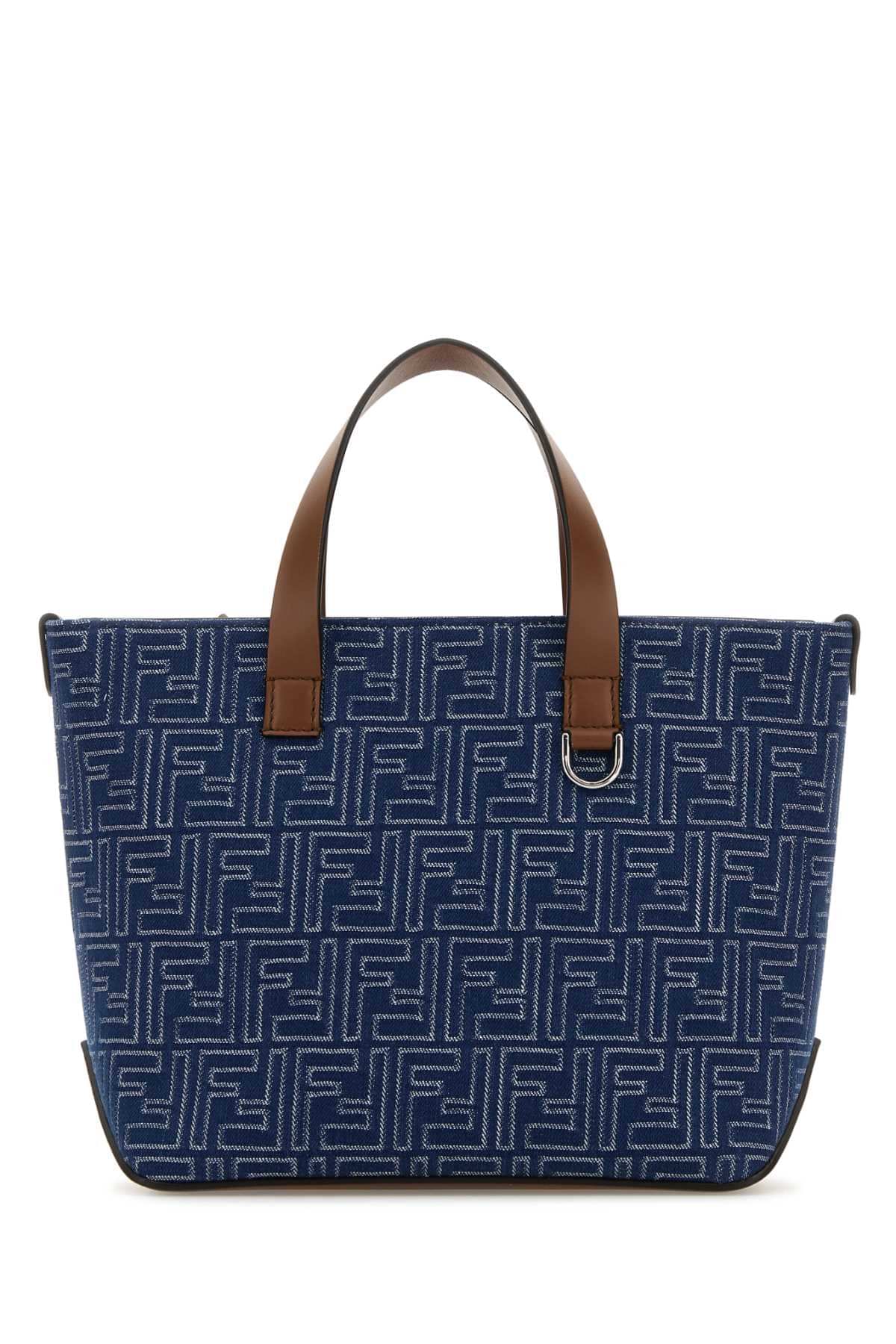 Fendi Men Embroidered Denim Handbag DestGlow