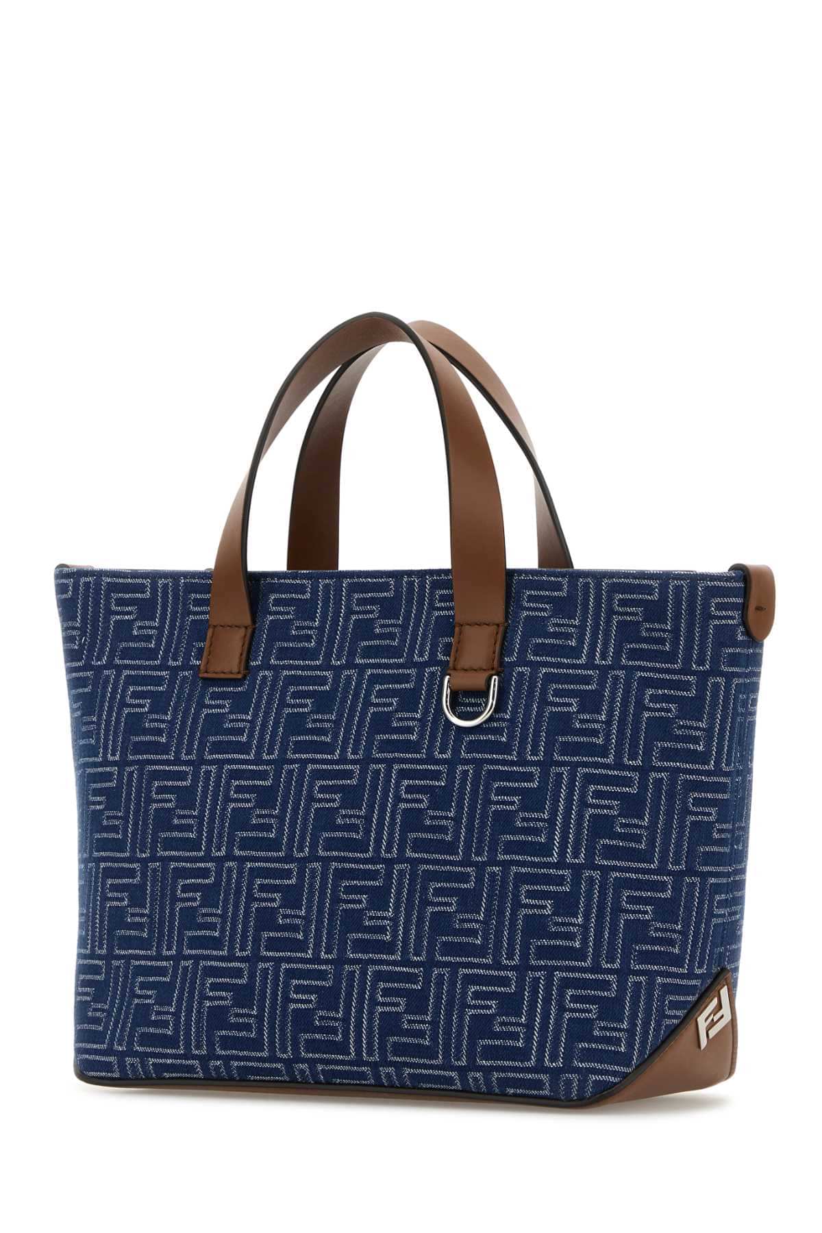 Fendi Men Embroidered Denim Handbag DestGlow