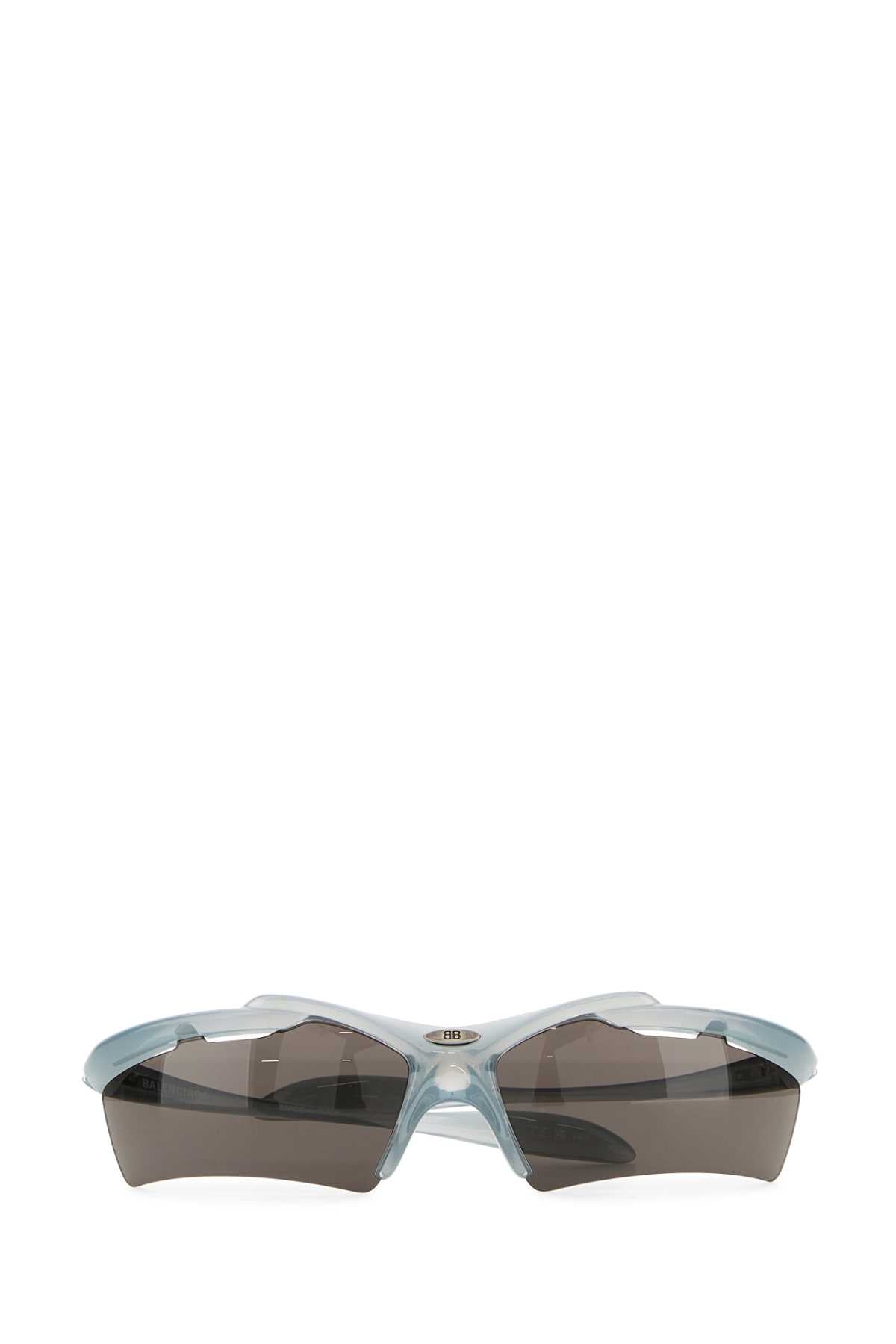 Balenciaga Women Light Blue Acetate Turbo Rectangle Sunglasses DestGlow