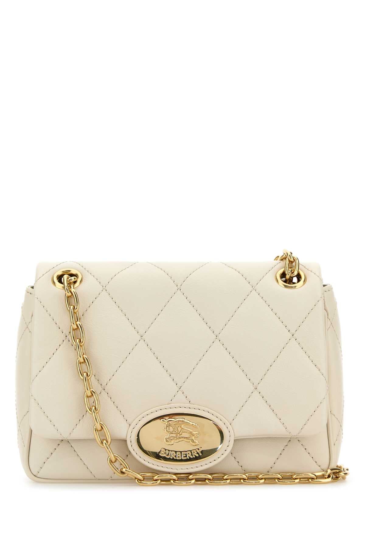 Burberry Women Ivory Leather Small Strand Shoulder Bag DestGlow
