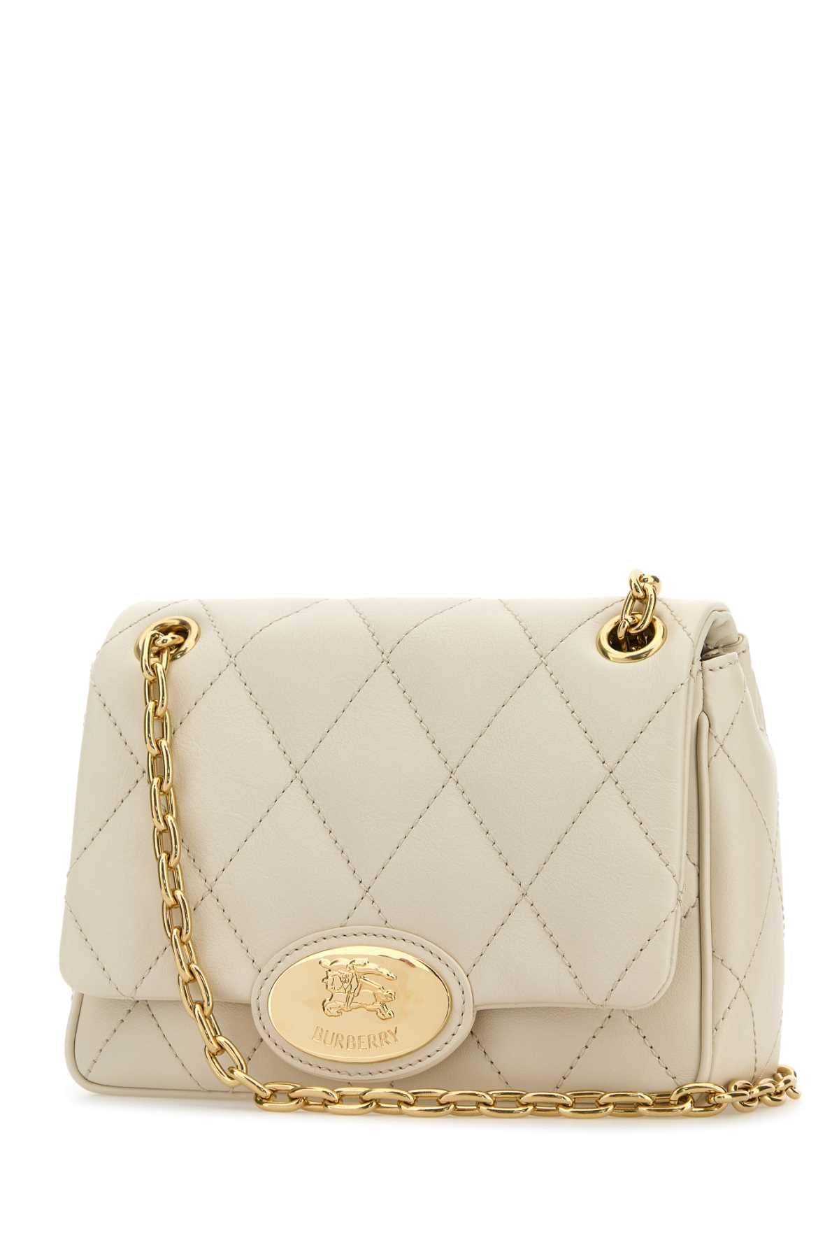 Burberry Women Ivory Leather Small Strand Shoulder Bag DestGlow