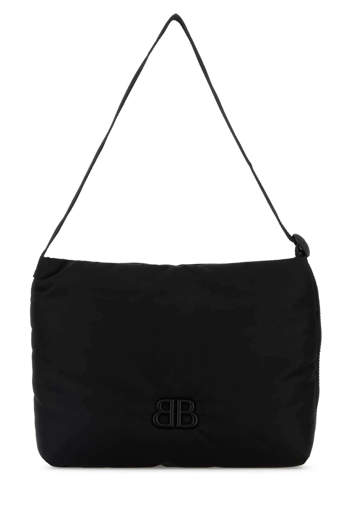 Balenciaga Men Black Fabric Monaco Shopping Bag DestGlow