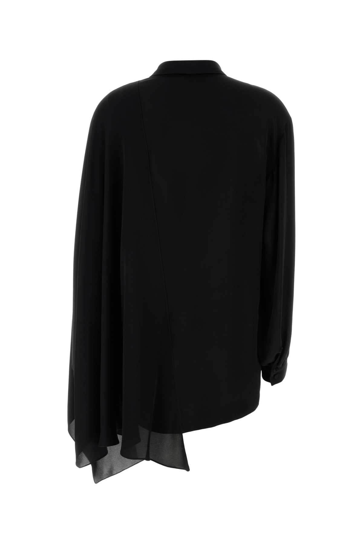 Balenciaga Women Black Georgette Blouse DestGlow