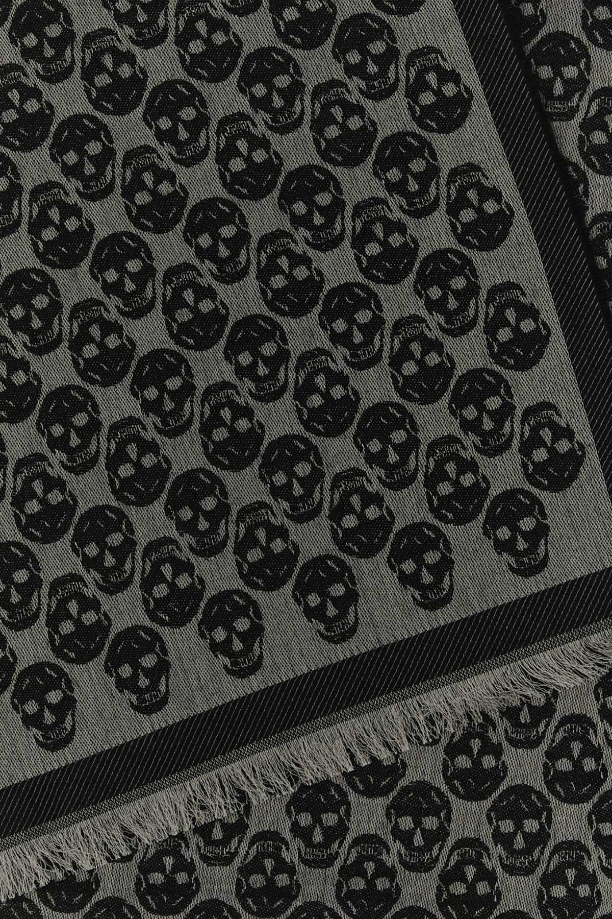Alexander Mcqueen Men Embroidered Wool Blend Foulard DestGlow