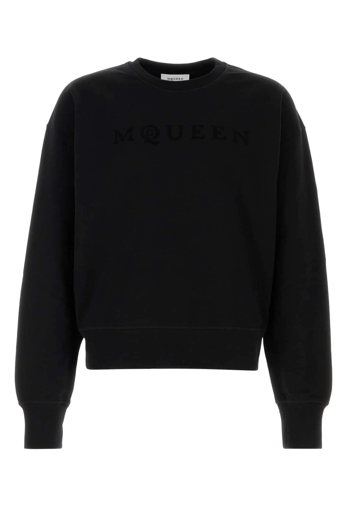 Alexander Mcqueen Men Black Cotton Sweatshirt DestGlow