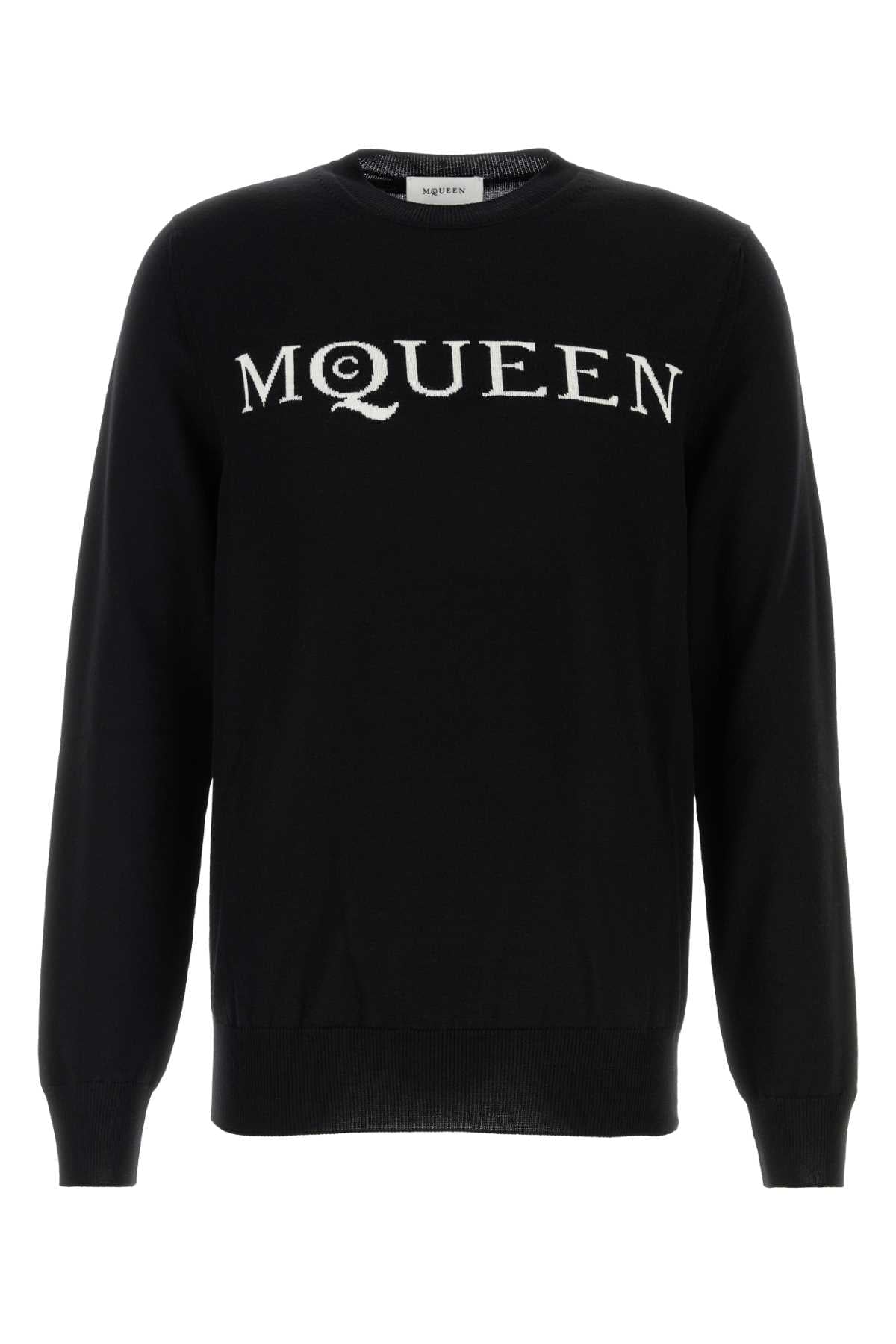 Alexander Mcqueen Men Black Wool Sweater DestGlow