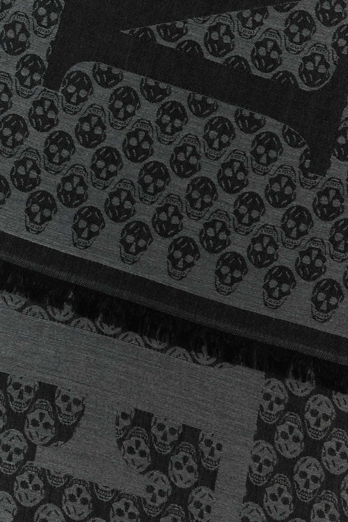 Alexander Mcqueen Men Embroidered Wool Foulard DestGlow