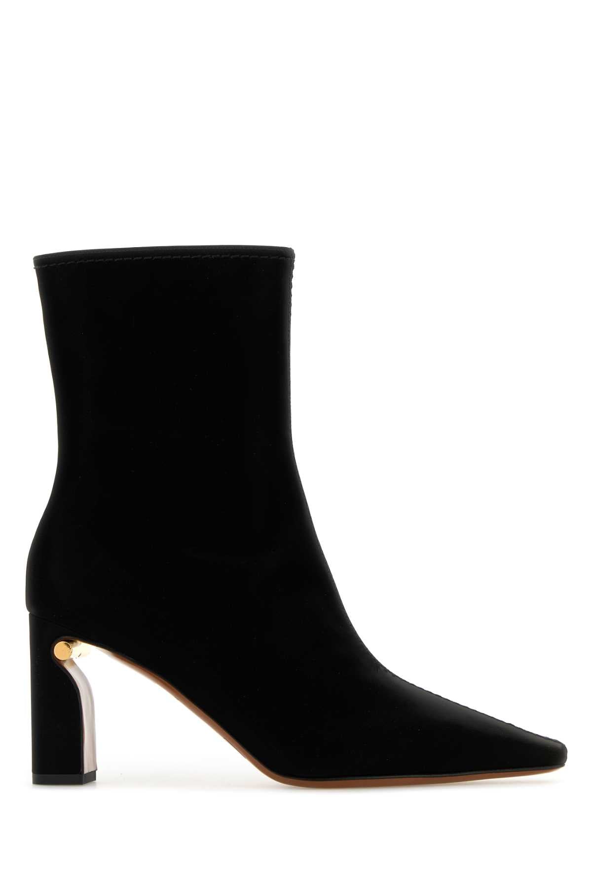 Alexander Mcqueen Women Black Fabric Ankle Boots DestGlow