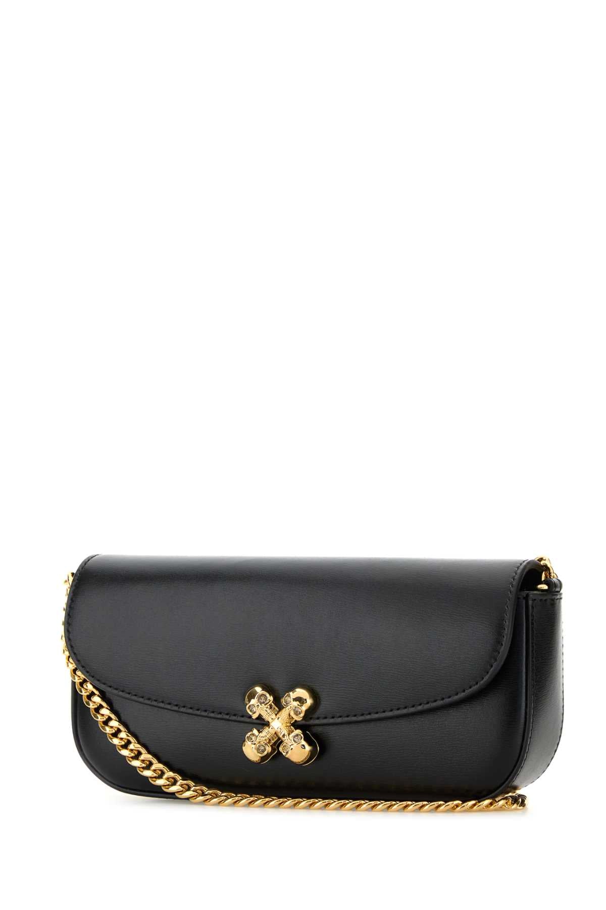 Alexander Mcqueen Women Black Healthier Small Skull Flower Crossbody Bag DestGlow