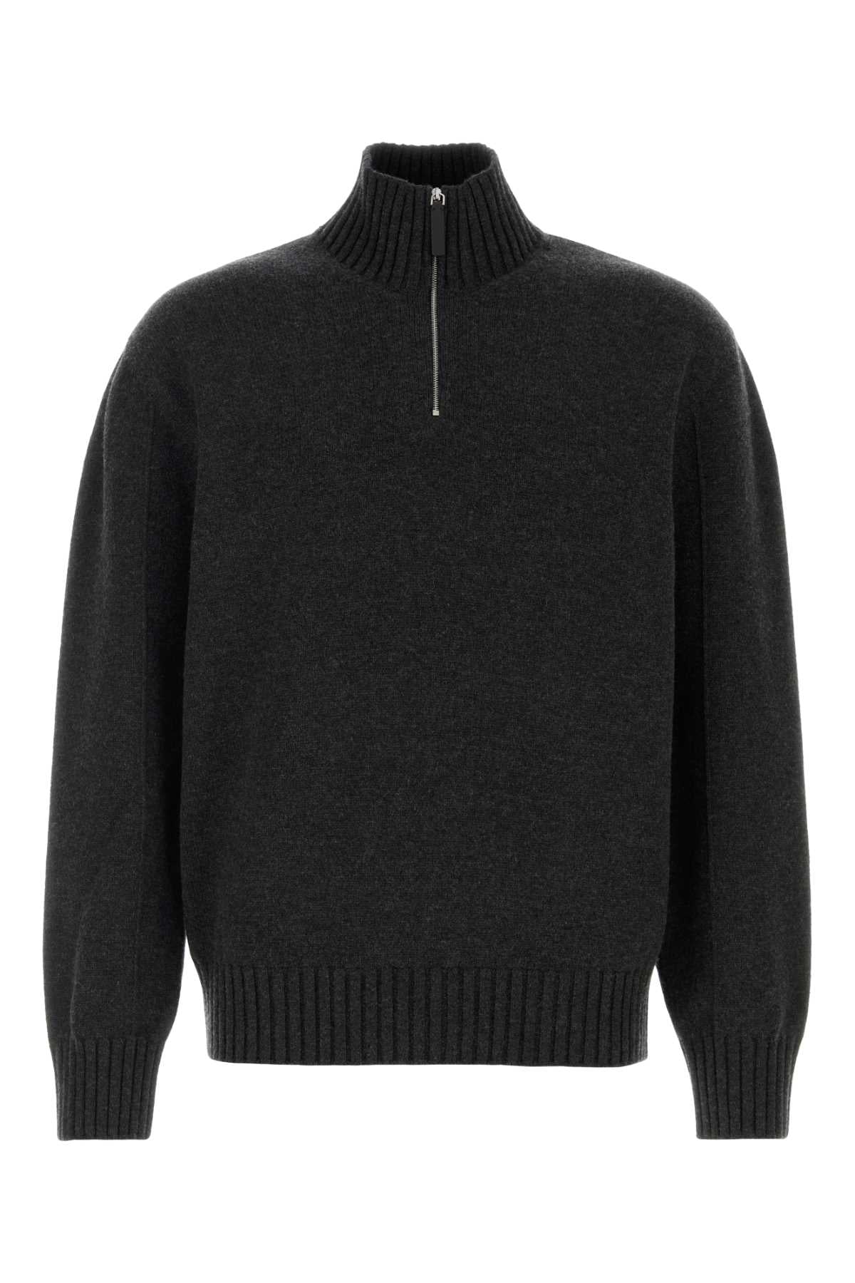 Salvatore Ferragamo Men Slate Cashmere Blend Sweater DestGlow