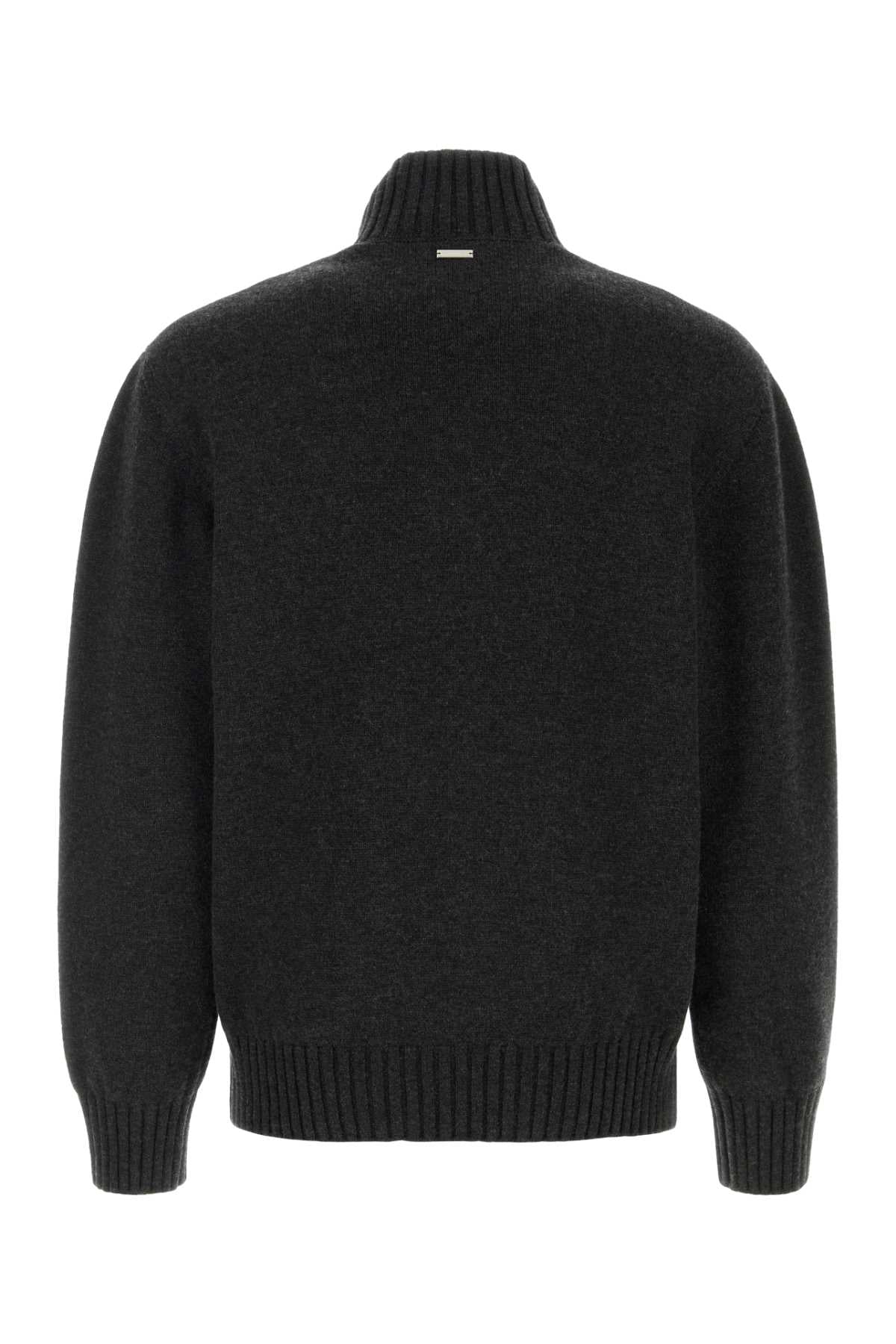 Salvatore Ferragamo Men Slate Cashmere Blend Sweater DestGlow
