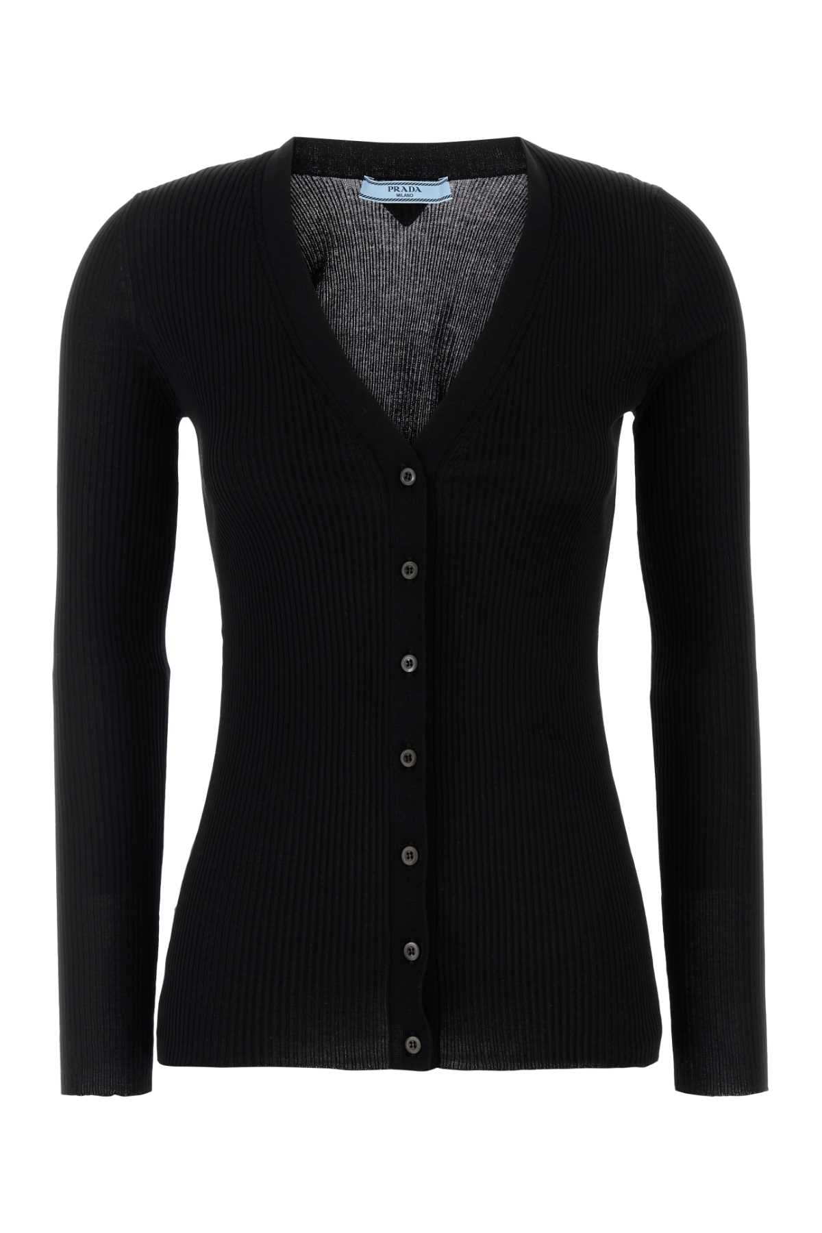 Prada Women Black Cotton Cardigan by Luosophy