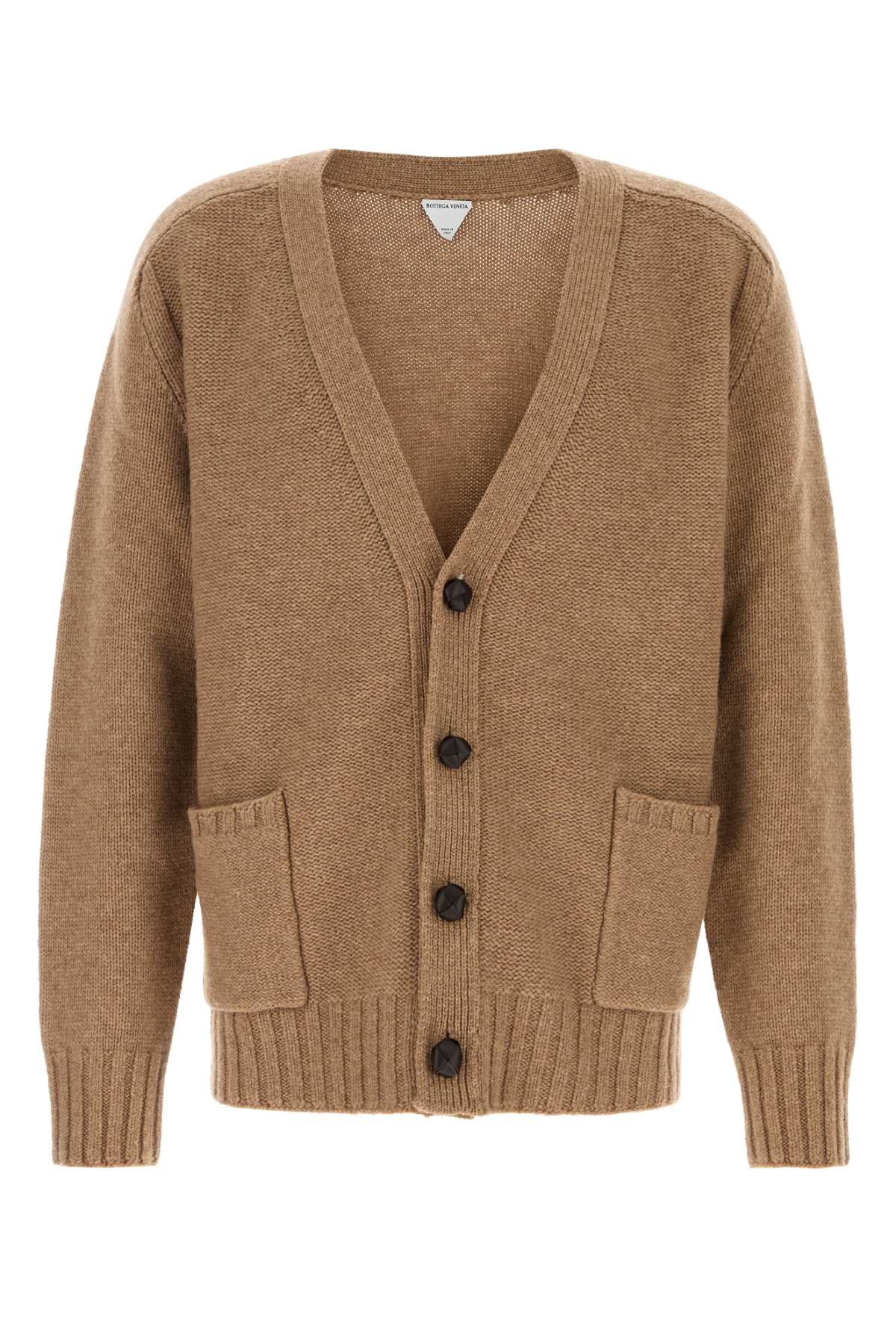 Bottega Veneta Men Biscuit Wool Cardigan DestGlow