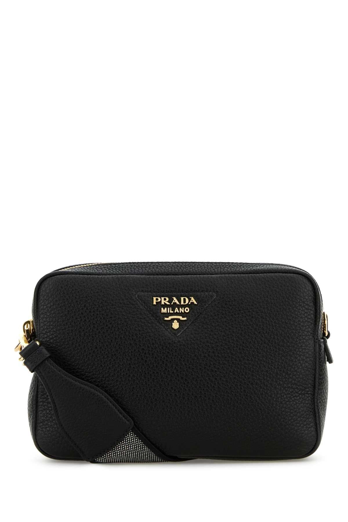 Prada Women Black Leather Crossbody Bag DestGlow