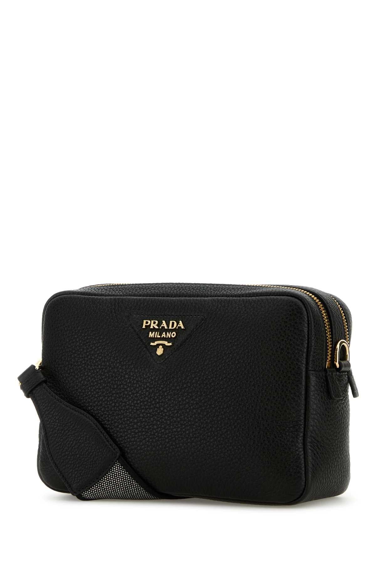 Prada Women Black Leather Crossbody Bag DestGlow