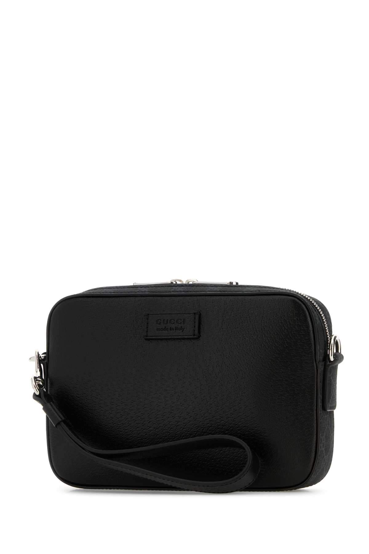Gucci Men Black Leather Small Clutch DestGlow