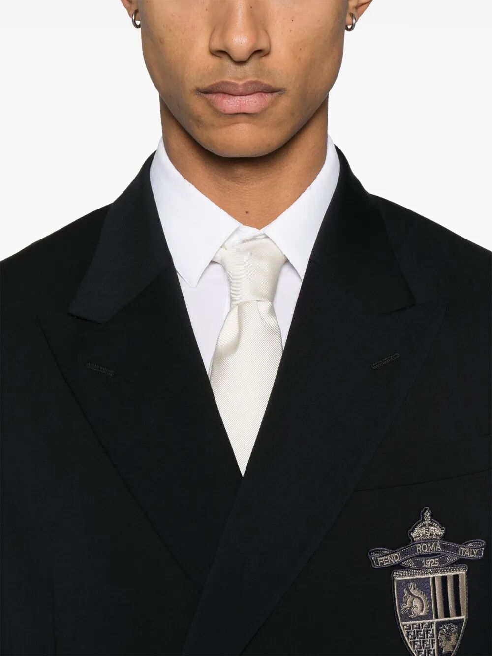 Fendi Men Straight-Cut Double Breasted Wool Jacket by Luosophy